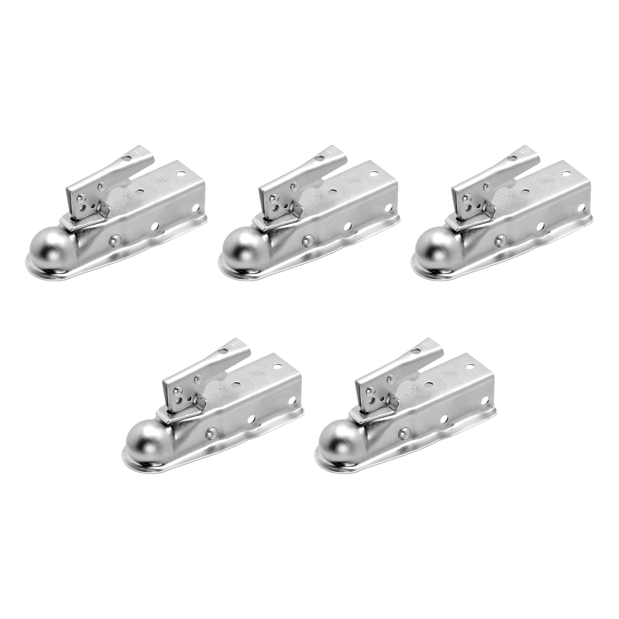 Fulton (5-Pack) Straight Coupler, 1-7/8 Inch Diameter, 2,000 lbs. Capacity, 2 Inch Channel, Silver thumbnail 0