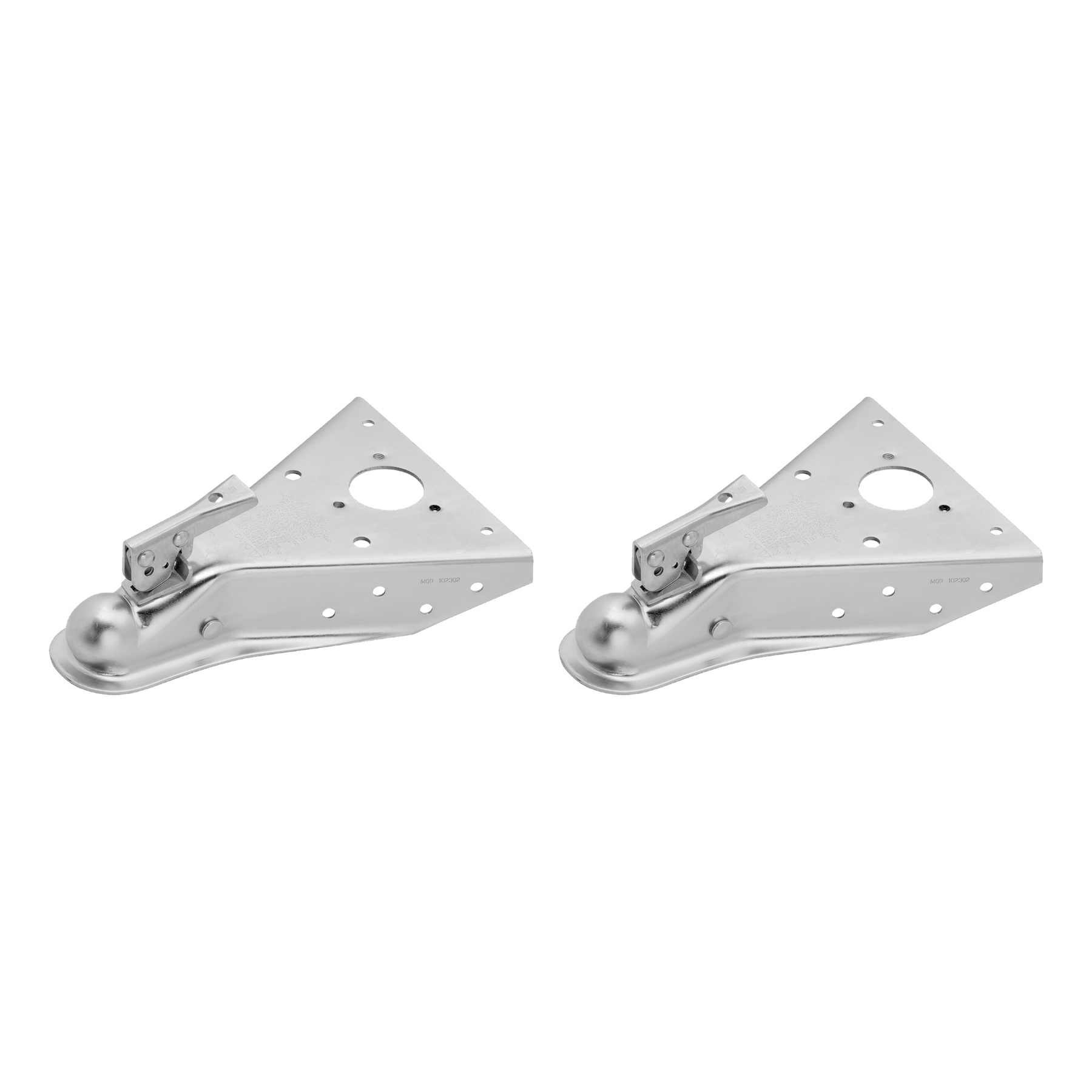Fulton (2-Pack) A-Frame Coupler, 2 Inch Diameter, Round Jack Hole, Bolt-On, 5,000 lbs. Capacity, Silver thumbnail 0