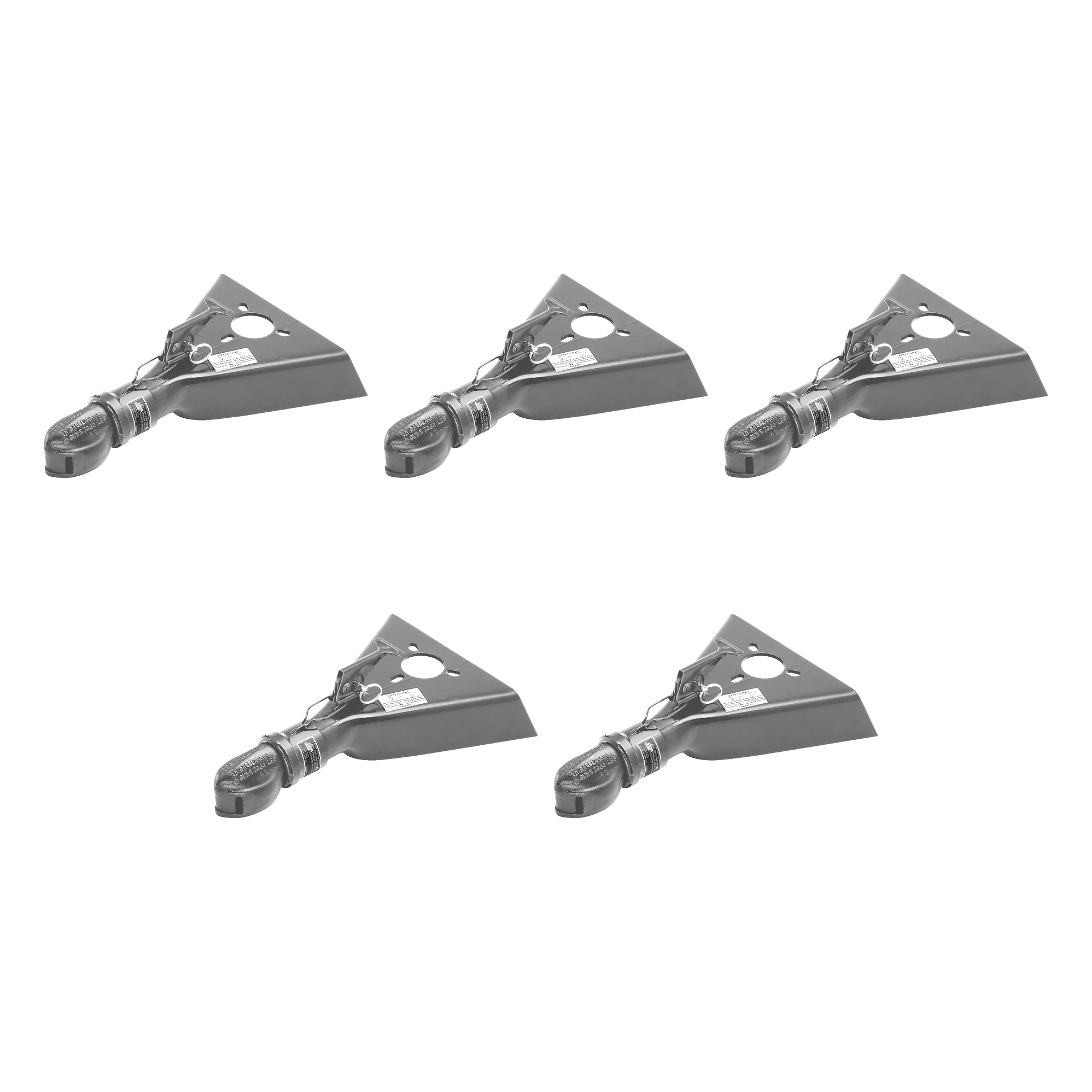 BULLDOG (5-Pack) Collar-Lok A-Frame Coupler, 2 Inch Diameter, High Profile Latch, 7,000 lbs. Capacity, Gray thumbnail 0