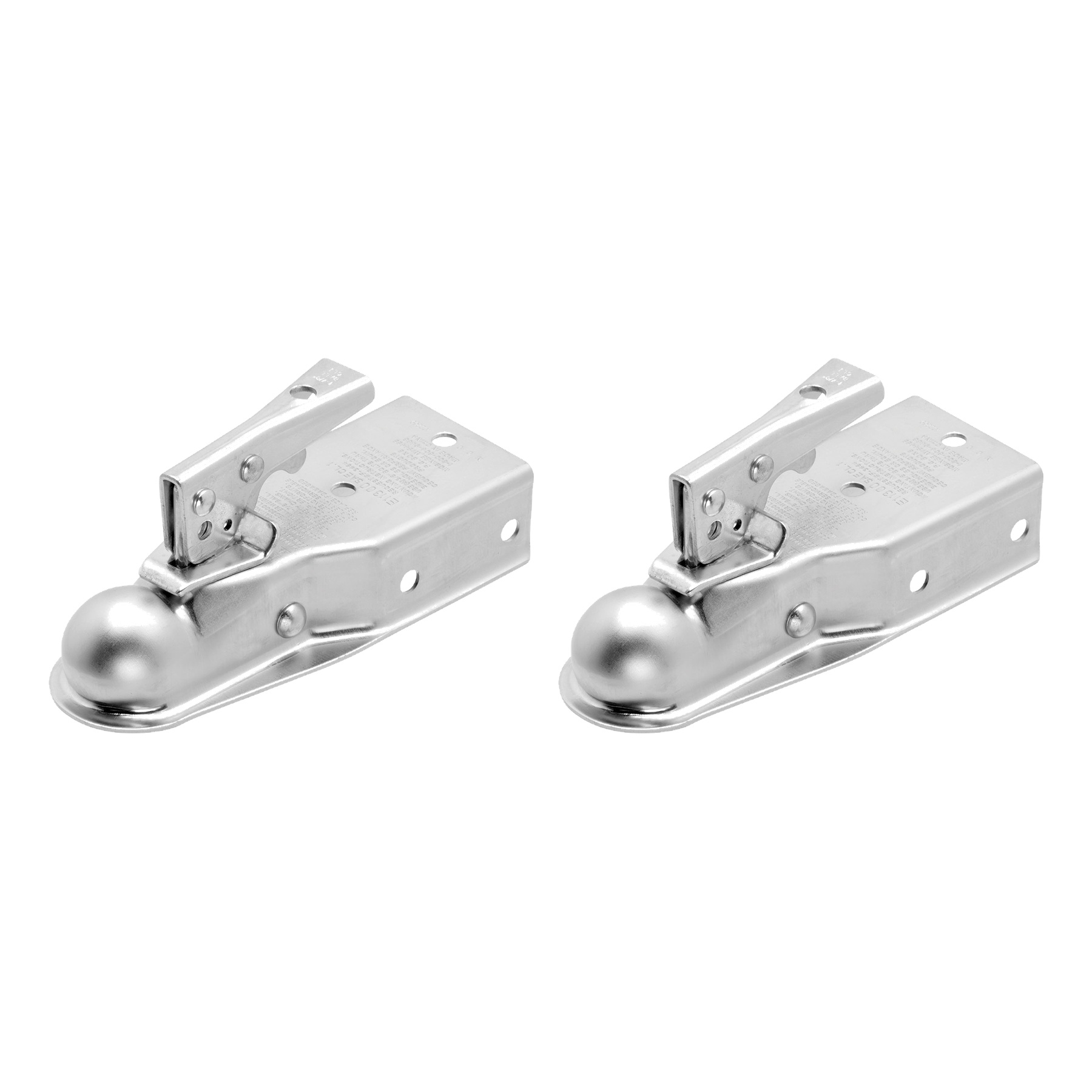 Fulton (2-Pack) Straight Coupler, 1-7/8 Inch Diameter, 2,000 lbs. Capacity, 3 Inch Channel, Silver thumbnail 0