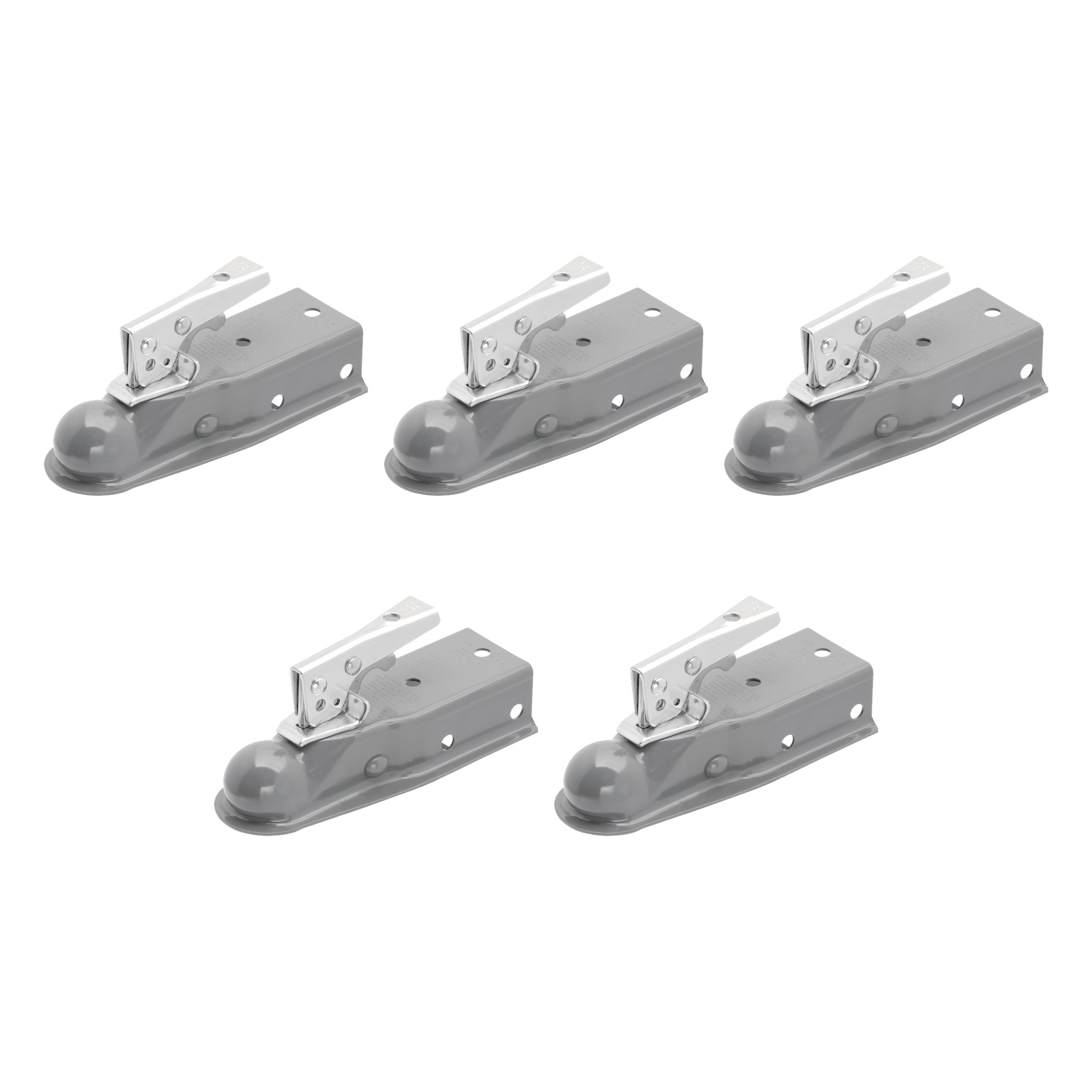 Fulton (5-Pack) Straight Coupler, 2 Inch Diameter, 3,500 lbs. Capacity, 2-1/2 Inch Channel Width, Gray thumbnail 0