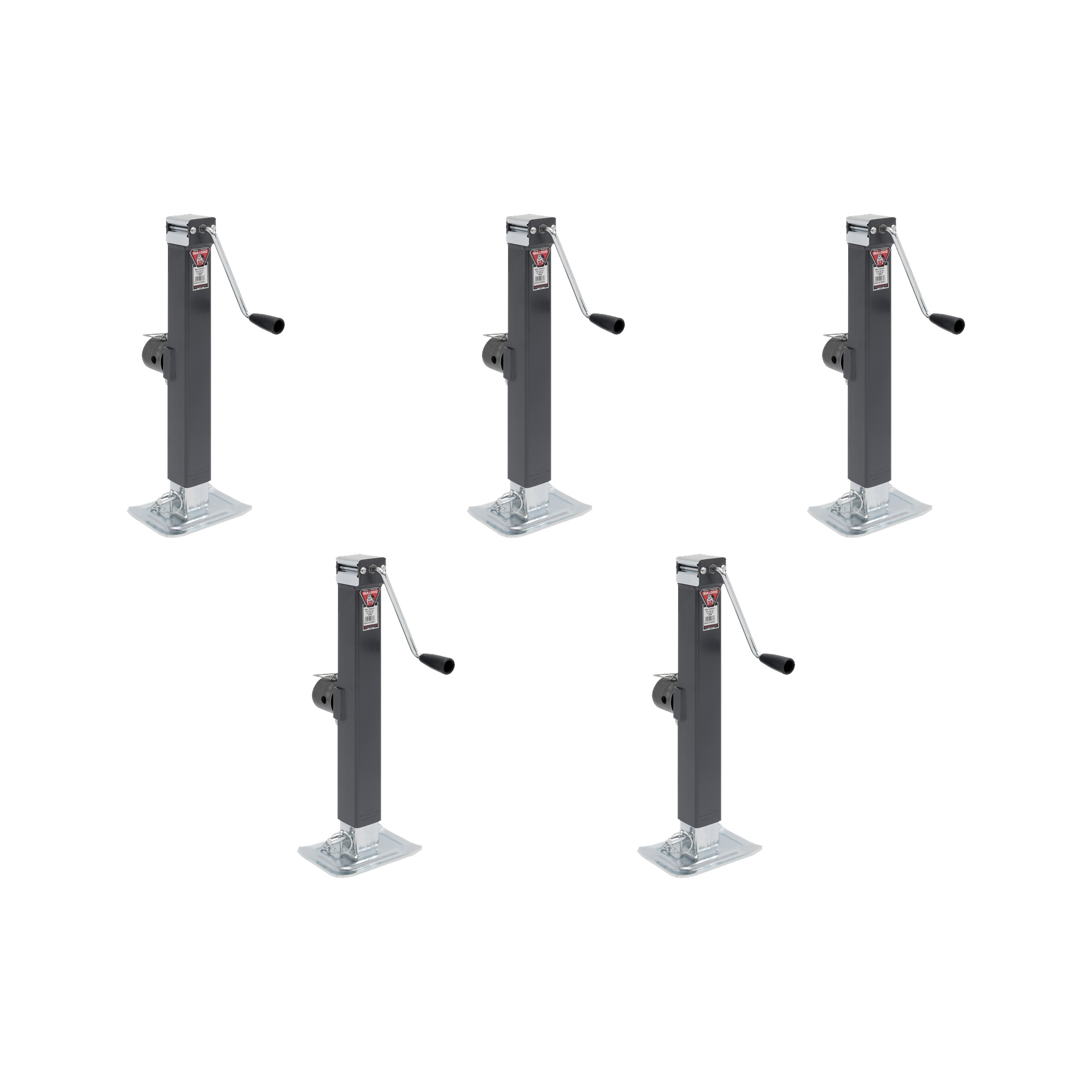BULLDOG (5-Pack) Square Trailer Jack, Side Mount, 8,000 lbs