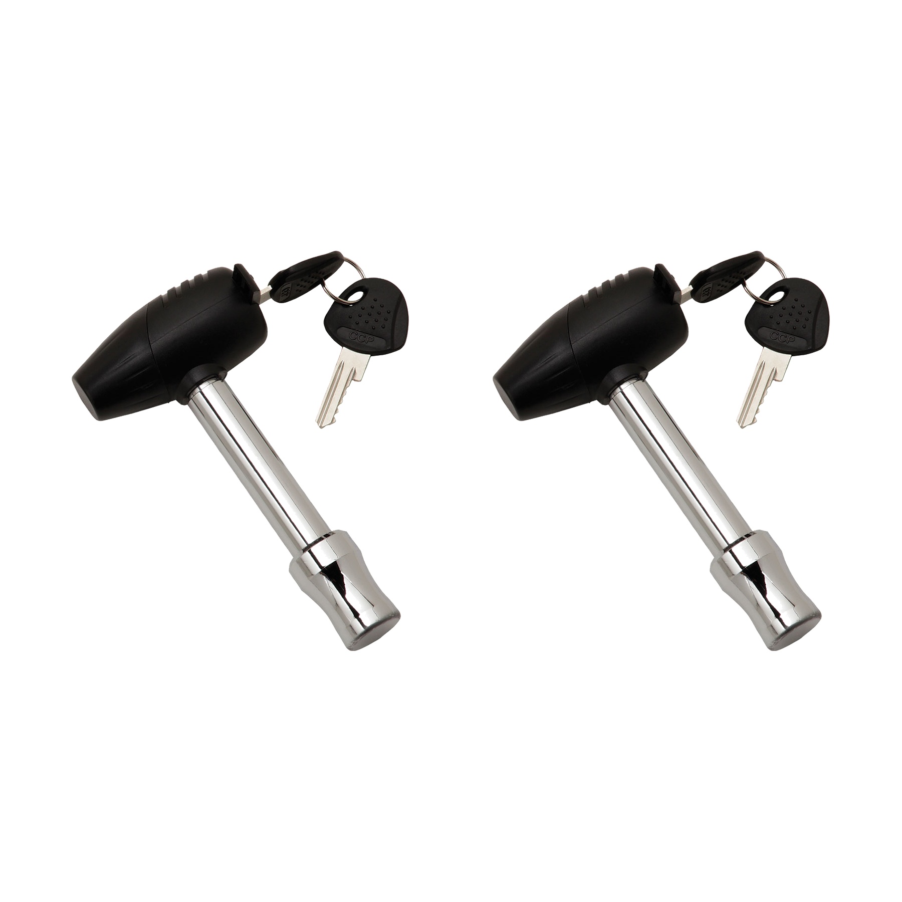 BULLDOG (2-Pack) Trailer Hitch Lock, Fits 1-1/4 Inch & 2 Inch Square Receivers, 1/2 Inch & 5/8 Inch Pin Diameter, Easy Access thumbnail 0