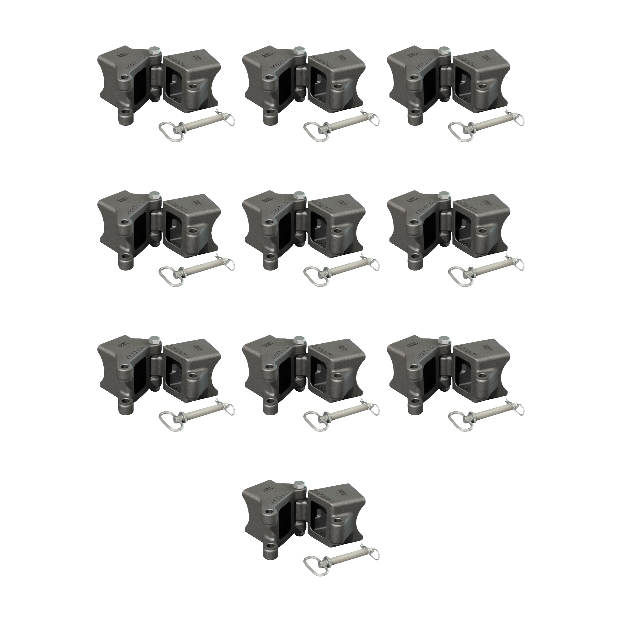 Fulton (10-Pack) Fold-Away Hinge Kit, Weld On, 5,000 lbs. Capacity, 3 Inch x 3 Inch thumbnail 0