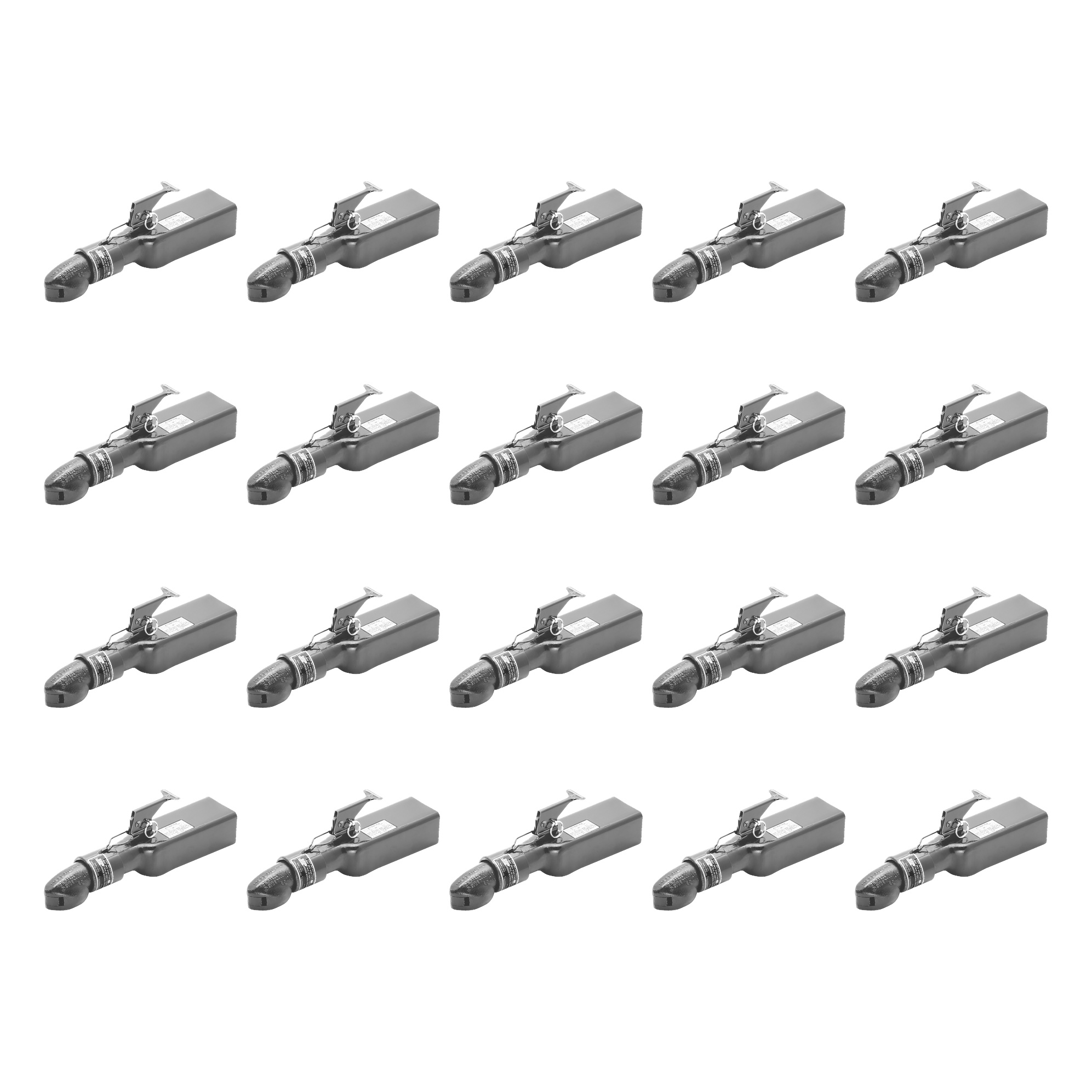 BULLDOG (20-Pack) Collar-Lok Straight Coupler, 2 Inch Diameter, High Profile Latch, 7,000 lbs. Capacity, 3 Inch Channel Width, Gray thumbnail 0