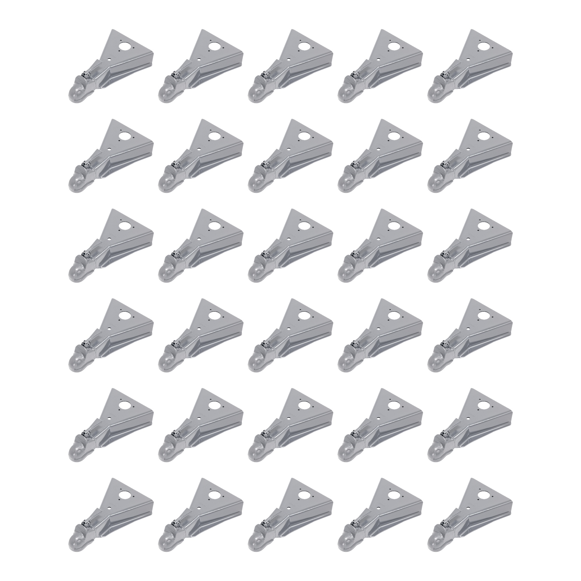 BULLDOG (30-Pack) A-Frame Coupler, 2-5/16 Inch Diameter, Round Jack Hole, Weld-On, 15,000 lbs. Capacity, Gray thumbnail 0