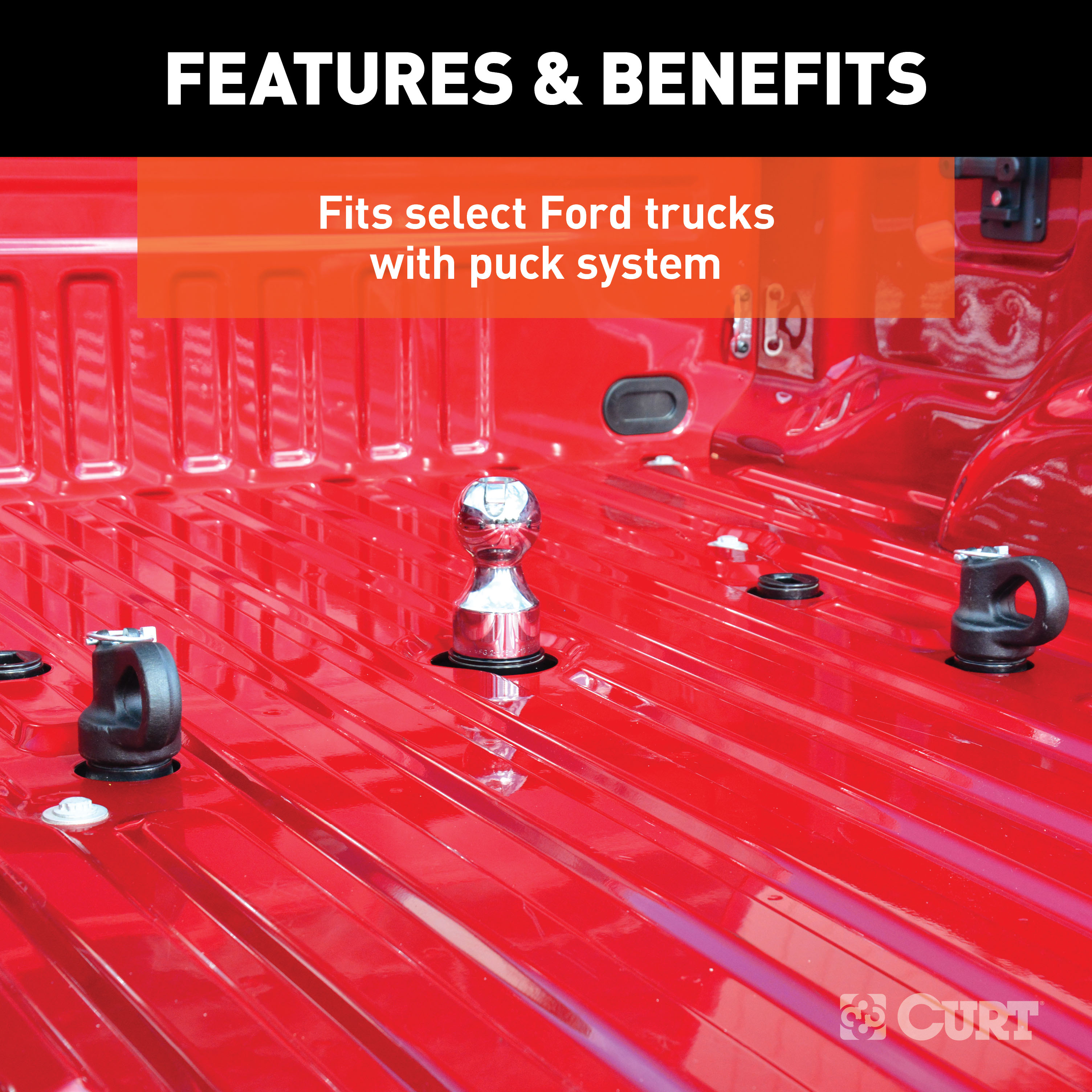 CURT OEM Puck System 3" Gooseneck Ball, Chevrolet, Ford, GMC, Nissan, Ram (38K) Gooseneck Trailer Hitch Ball thumbnail 5