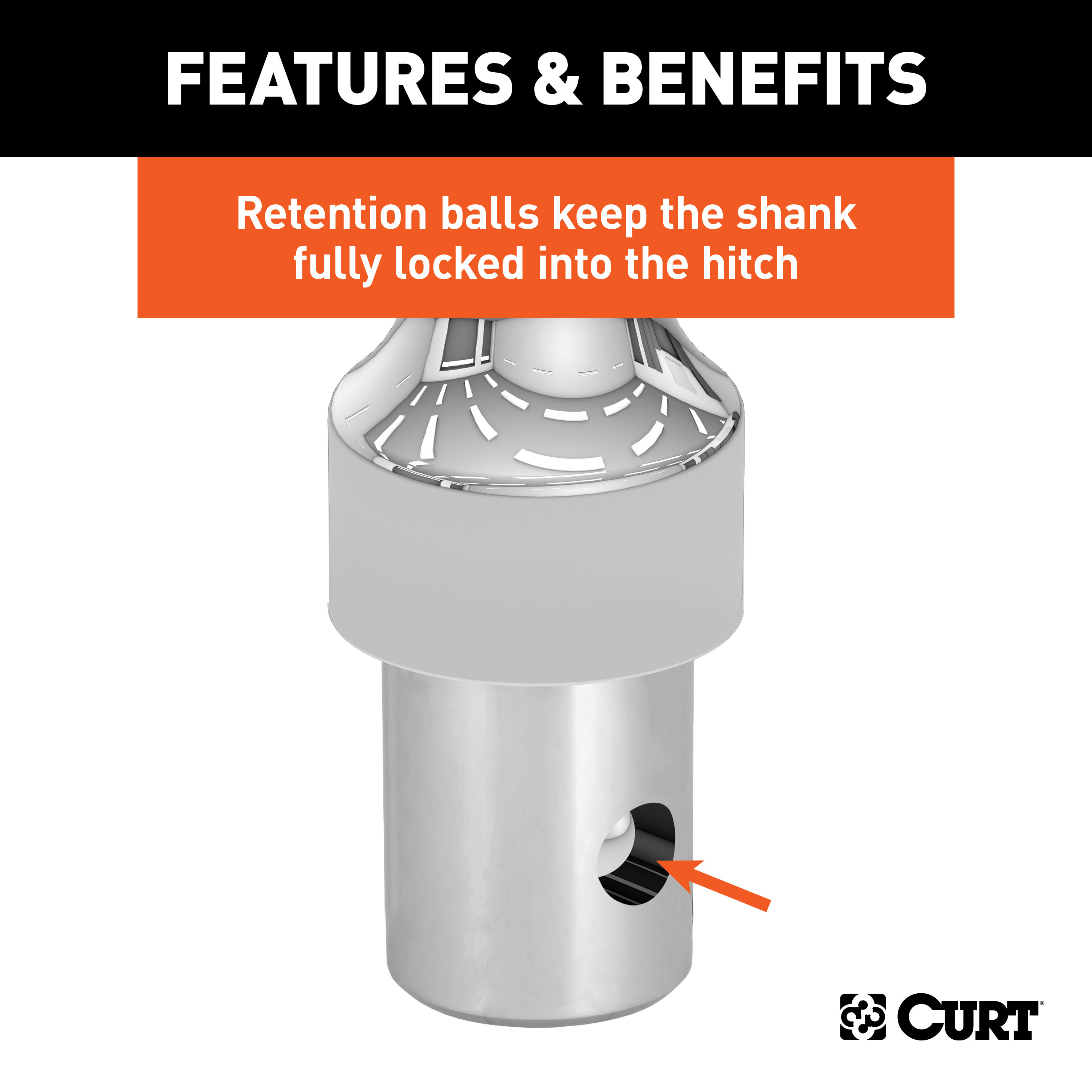 CURT OEM Puck System 3" Gooseneck Ball, Chevrolet, Ford, GMC, Nissan, Ram (38K) Gooseneck Trailer Hitch Ball thumbnail 3