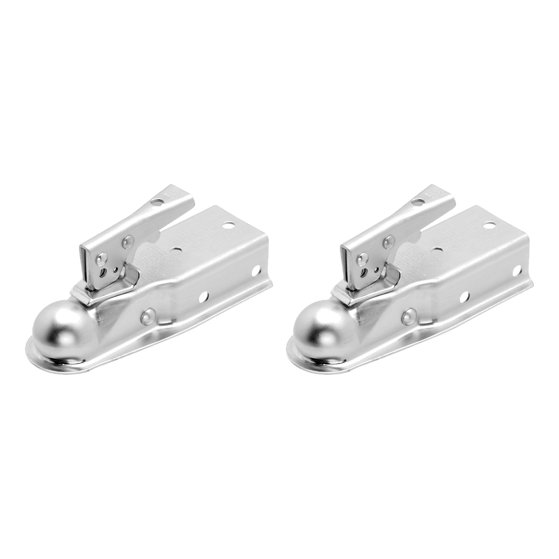 Fulton (2-Pack) Straight Coupler, 1-7/8 Inch Diameter, 2,000 lbs. Capacity, 2-1/2 Inch Channel, Silver thumbnail 0