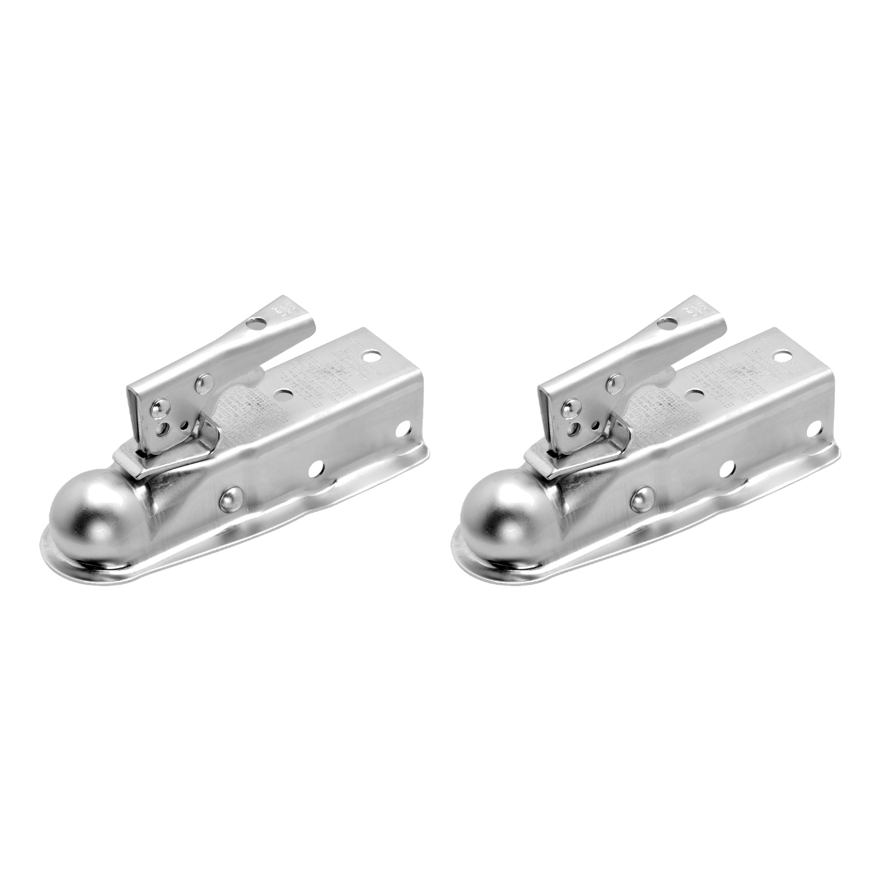 Fulton (2-Pack) Straight Coupler, 1-7/8 Inch Diameter, 2,000 lbs. Capacity, 2 Inch Channel, Silver thumbnail 0