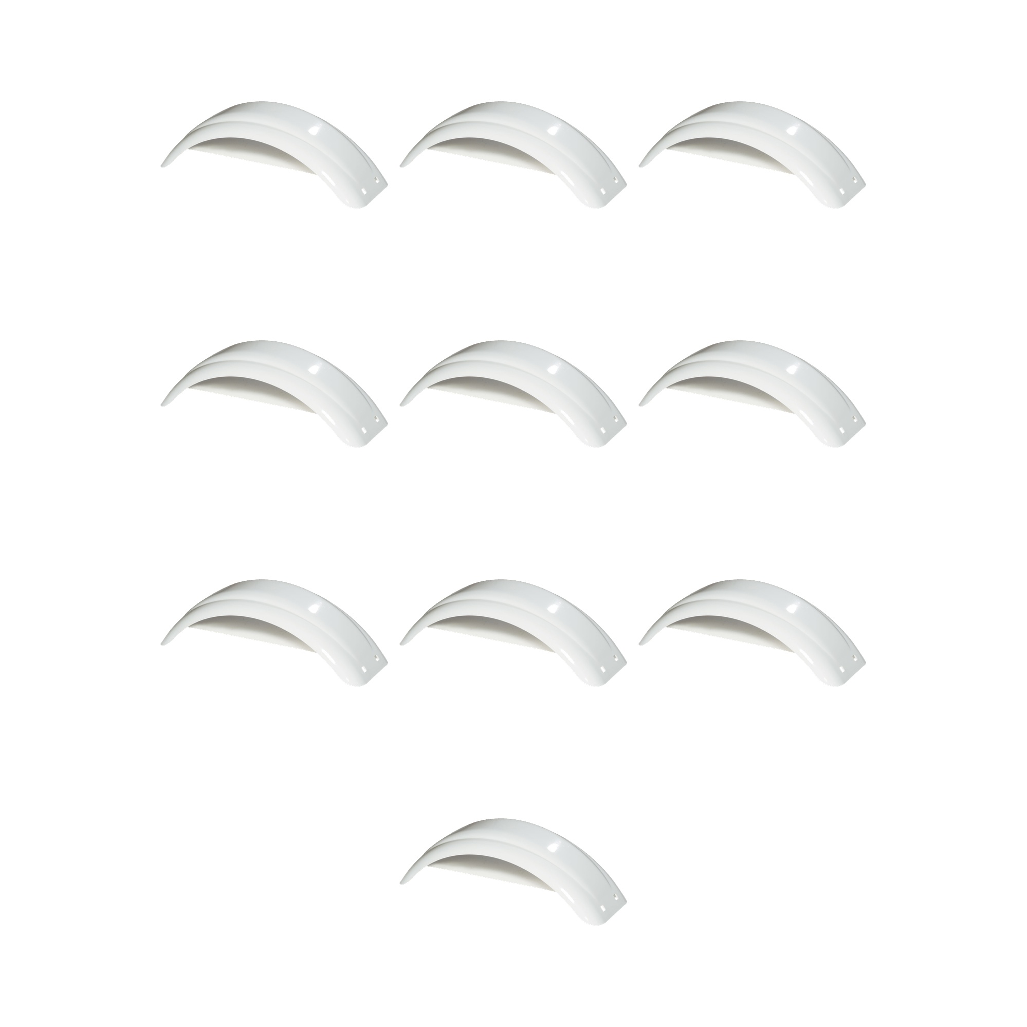 Fulton (10-Pack) Trailer Fender, 8 Inch - 12 Inch Tire Size, White thumbnail 0