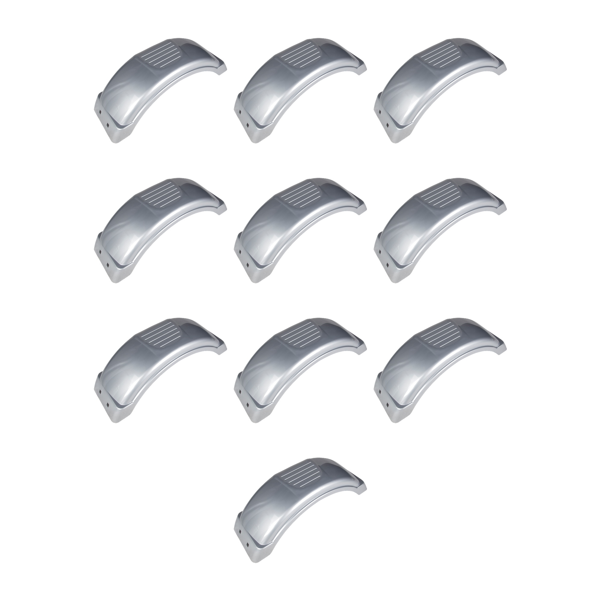 Fulton (10-Pack) Trailer Fender, 8 Inch - 12 Inch Tire Size, Silver thumbnail 0