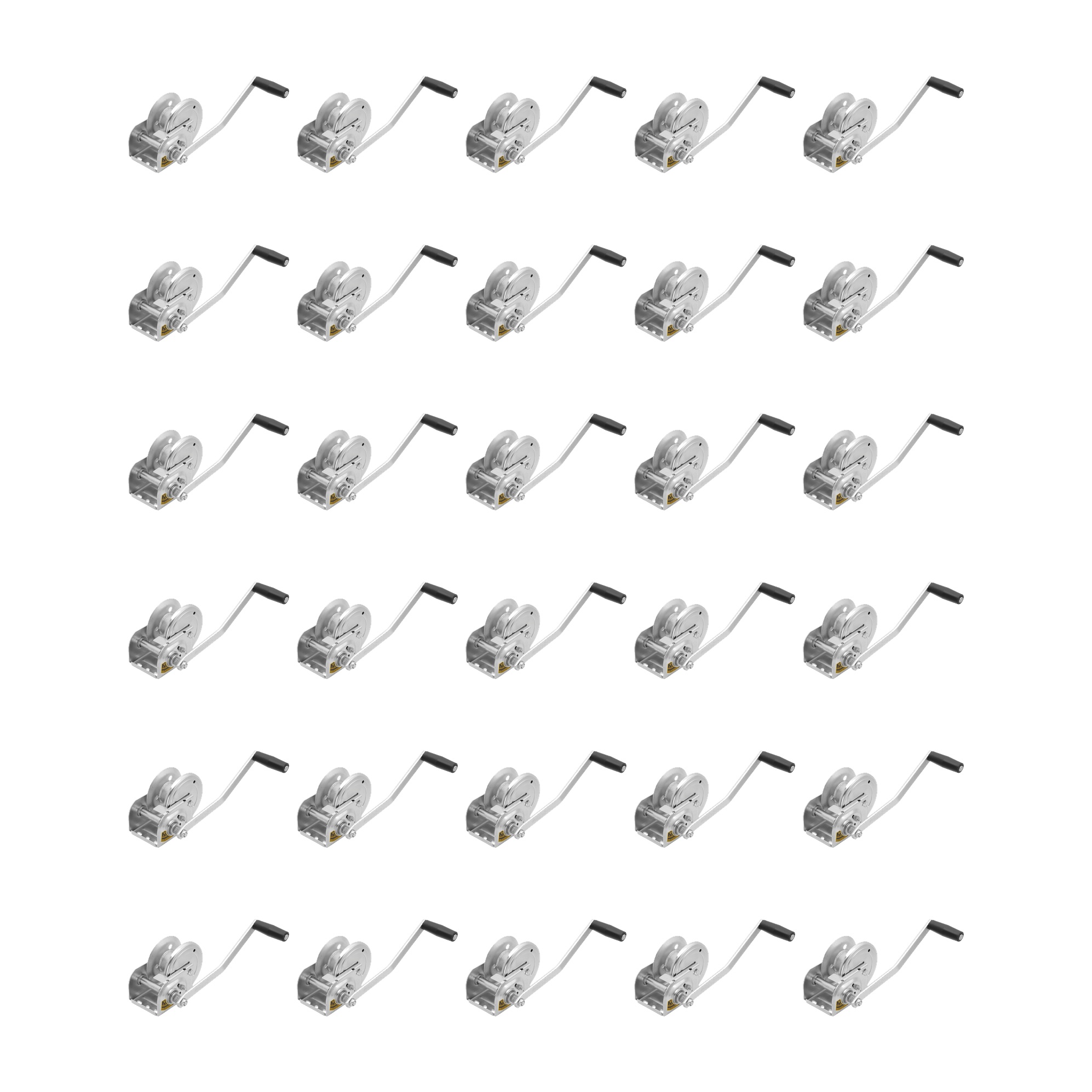 Fulton (30-Pack) Brake Winch, 1,000 lbs. Capacity, No Strap, Covered Gears, Silver thumbnail 0