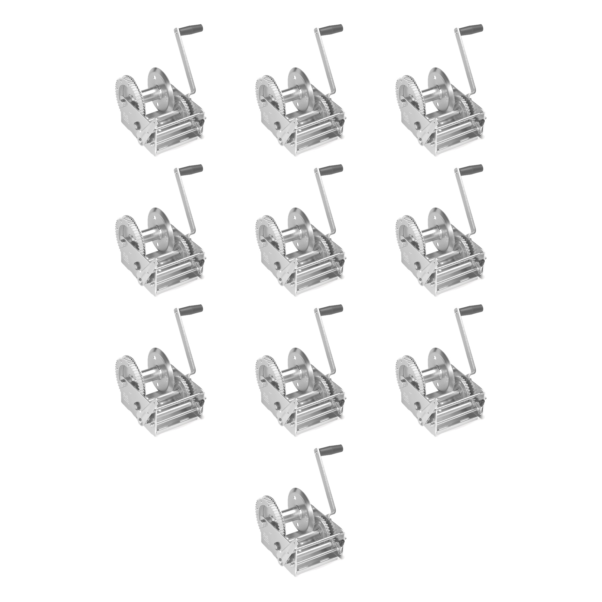 Fulton (10-Pack) Trailer Winch, Two-Speed, 3,700 lbs. Capacity, No Strap thumbnail 0