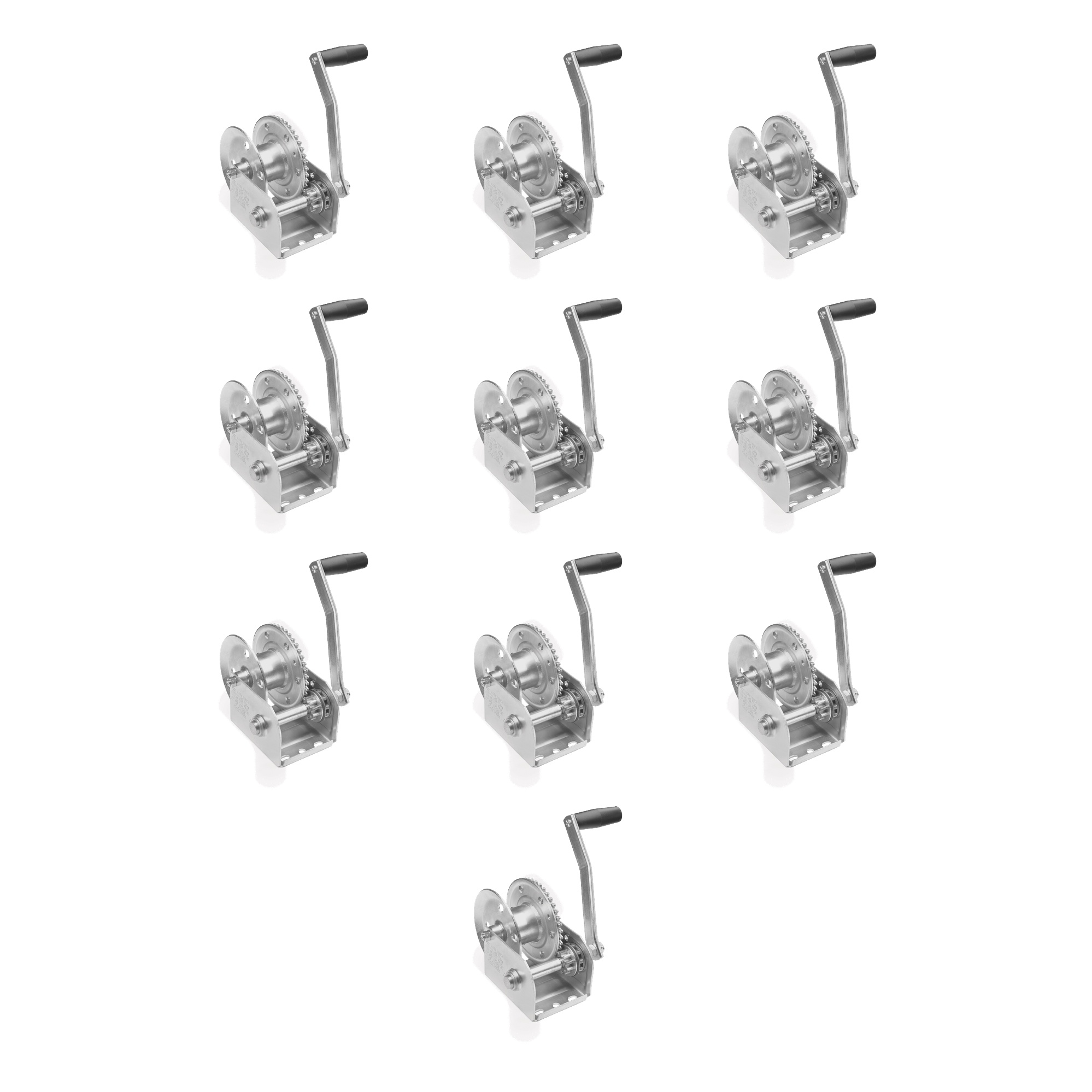 Fulton (10-Pack) Brake Winch, 1,000 lbs. Capacity, No Strap, Silver thumbnail 0