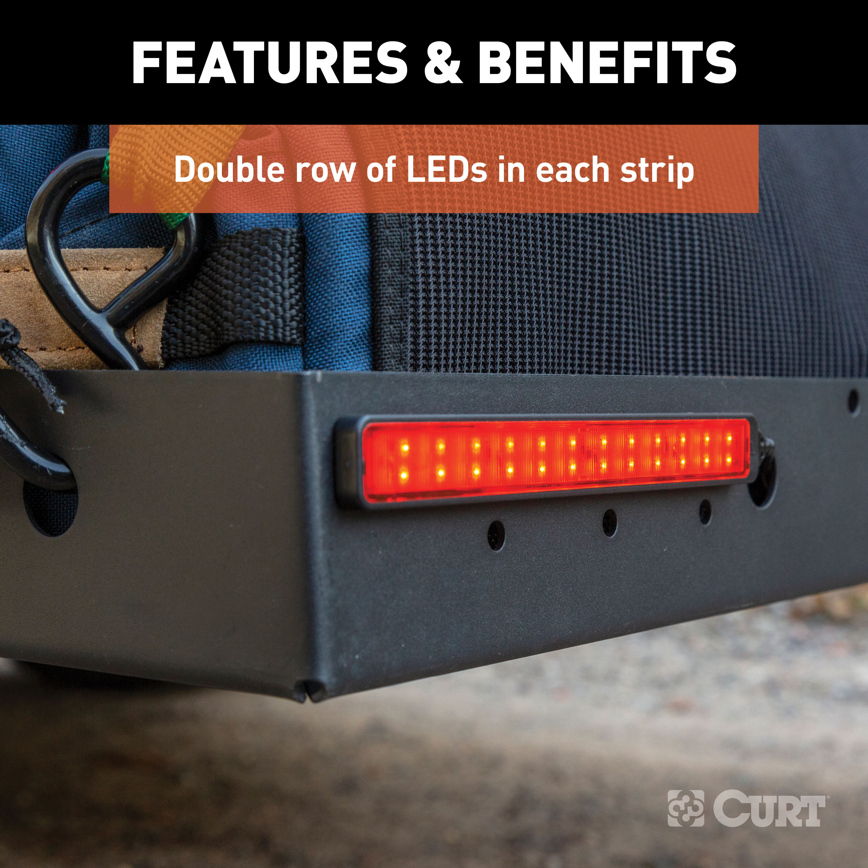 CURT Auxiliary LED Indicator Lights Light Bar thumbnail 5