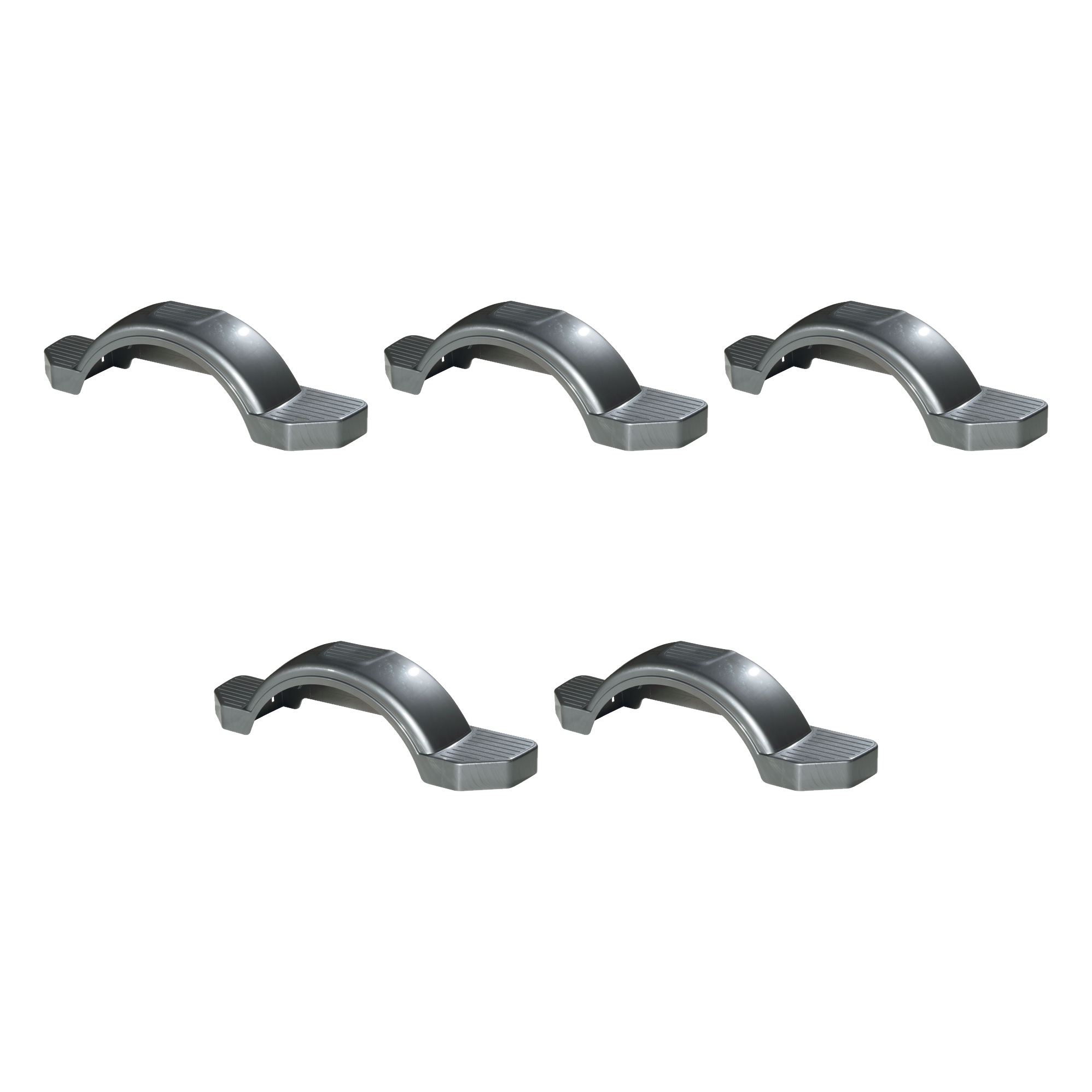 Fulton (5-Pack) Trailer Fender, 12 Inch Tire Size, Silver thumbnail 0