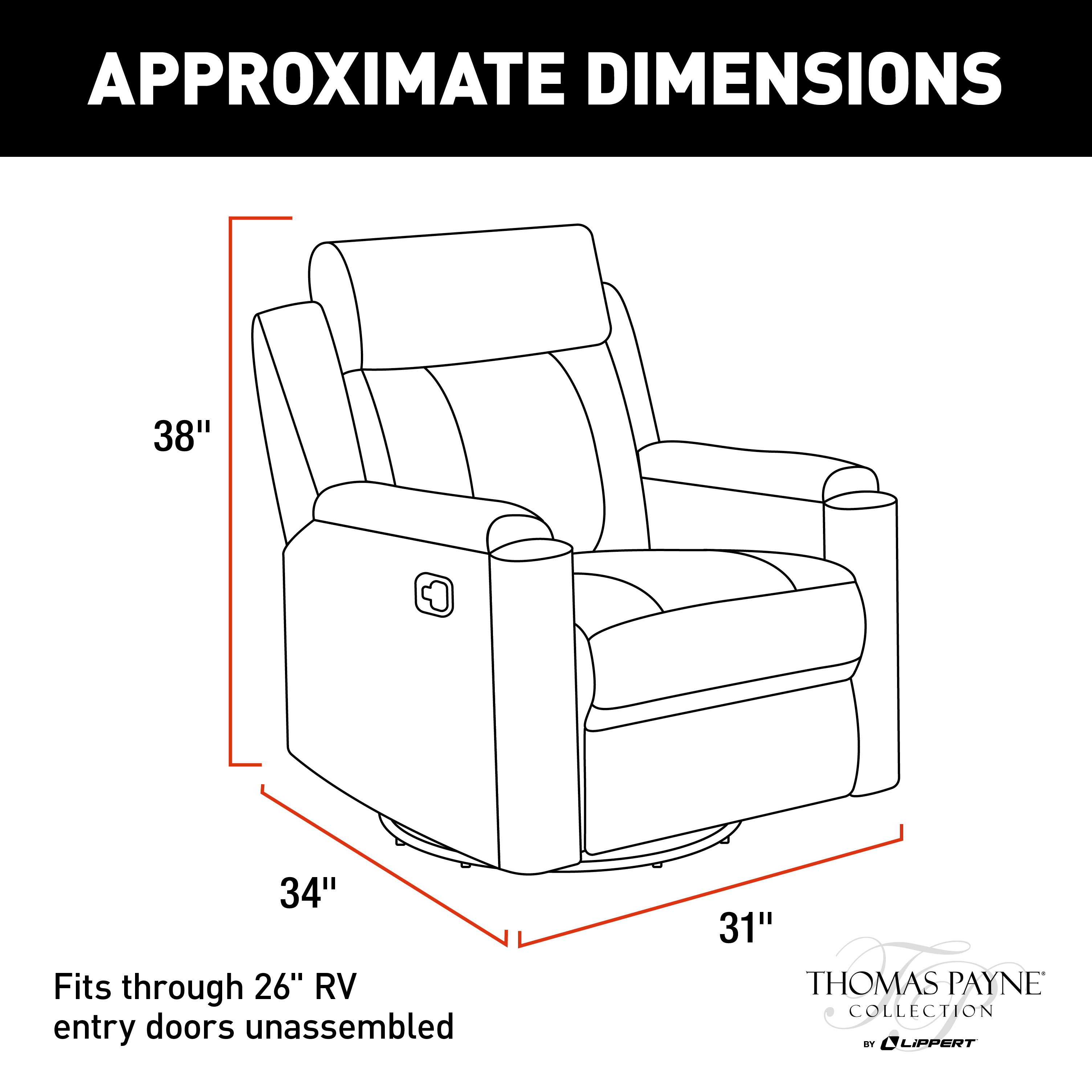 Thomas Payne RV Swivel Glide Recliner - Grummond #2020129855 thumbnail 1