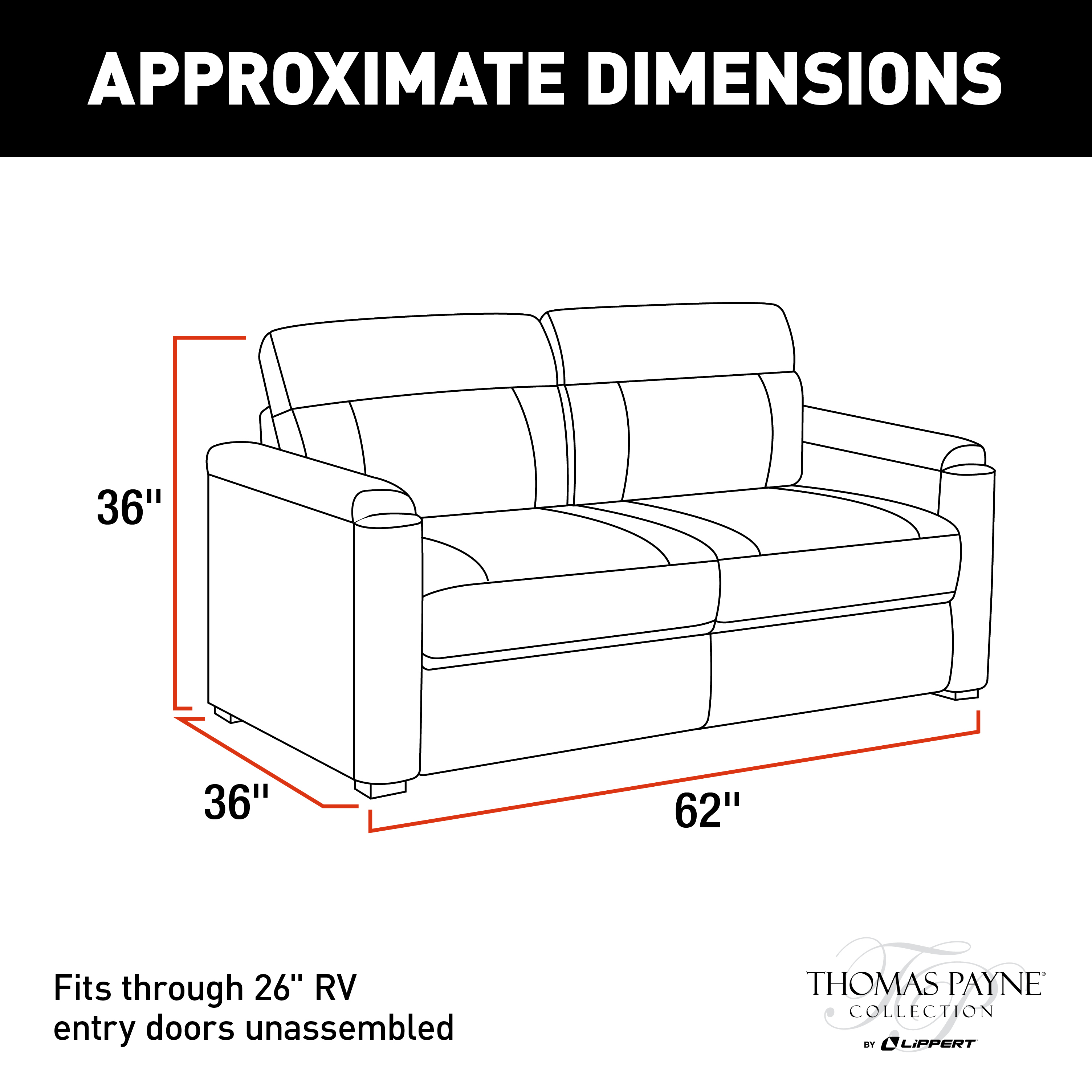 Thomas Payne RV Tri-Fold Sofa - 62" Millbrae #2020126716 thumbnail 1