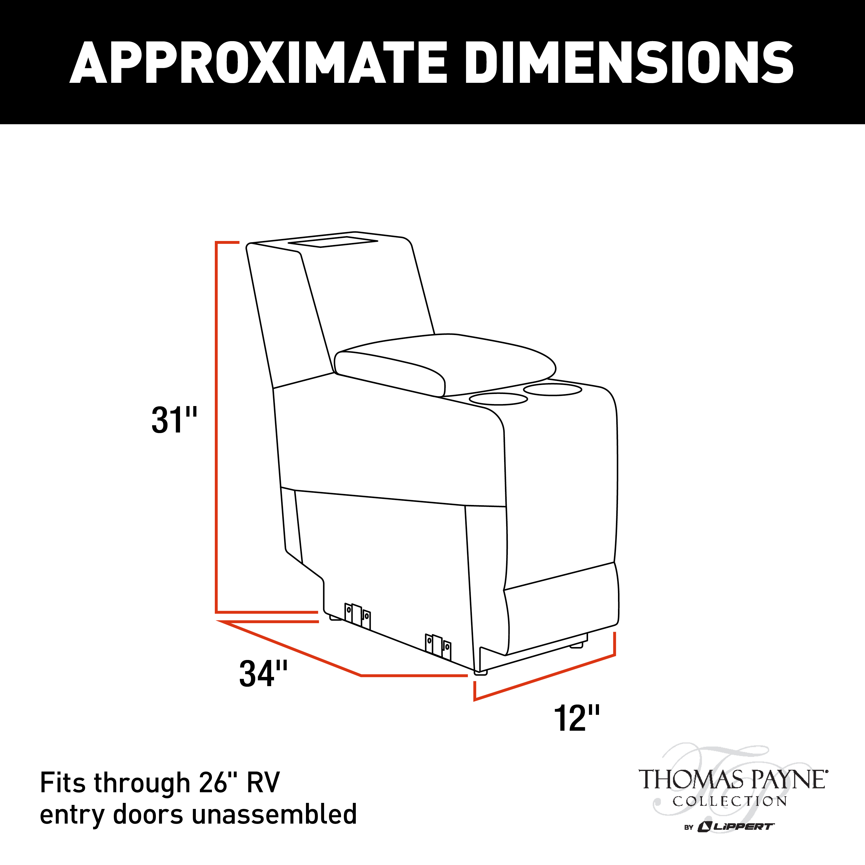 Thomas Payne Seismic Series RV Theater Seating Center Console - Grummond #2020129330 thumbnail 1
