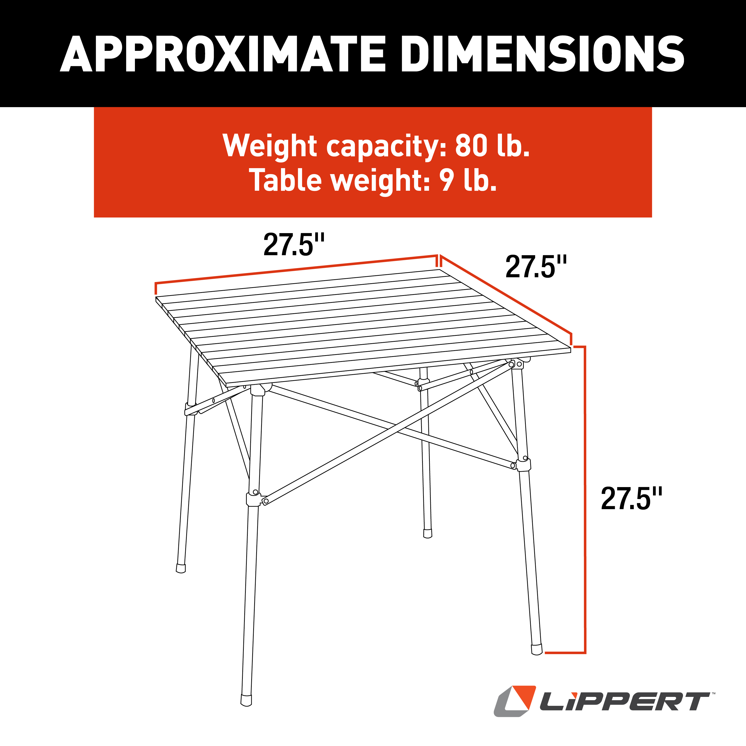 LIPPERT HD Hybrid Camp Table thumbnail 1