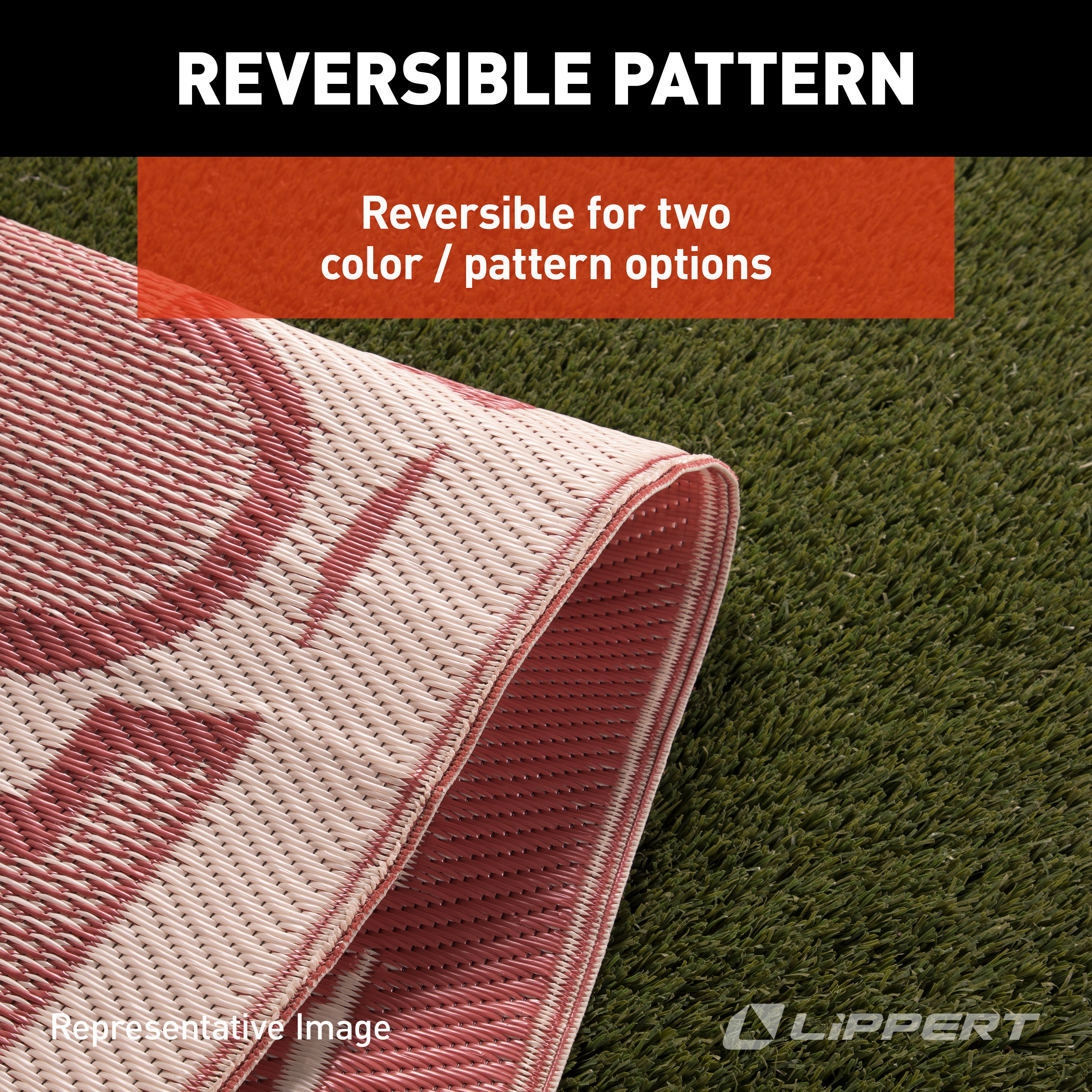 Lippert All Weather Patio Mat - 6' x 9' (Terracotta) thumbnail 3