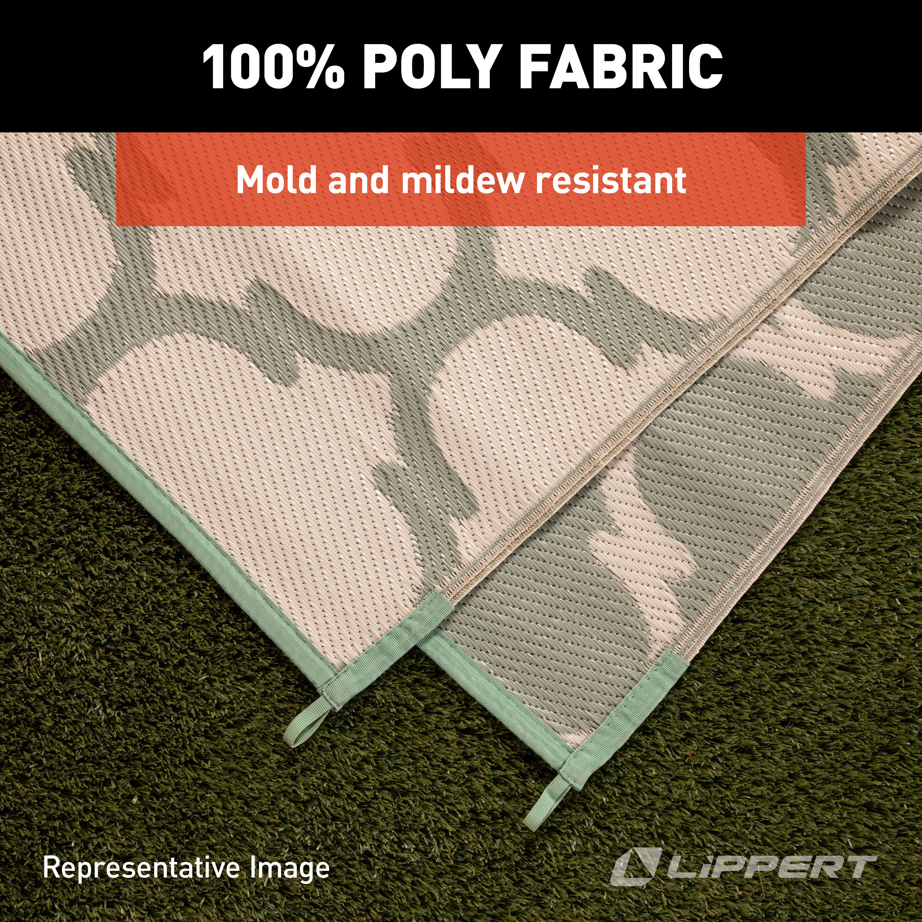 Lippert All Weather Patio Mat - 8' x 12' (Gray) thumbnail 5