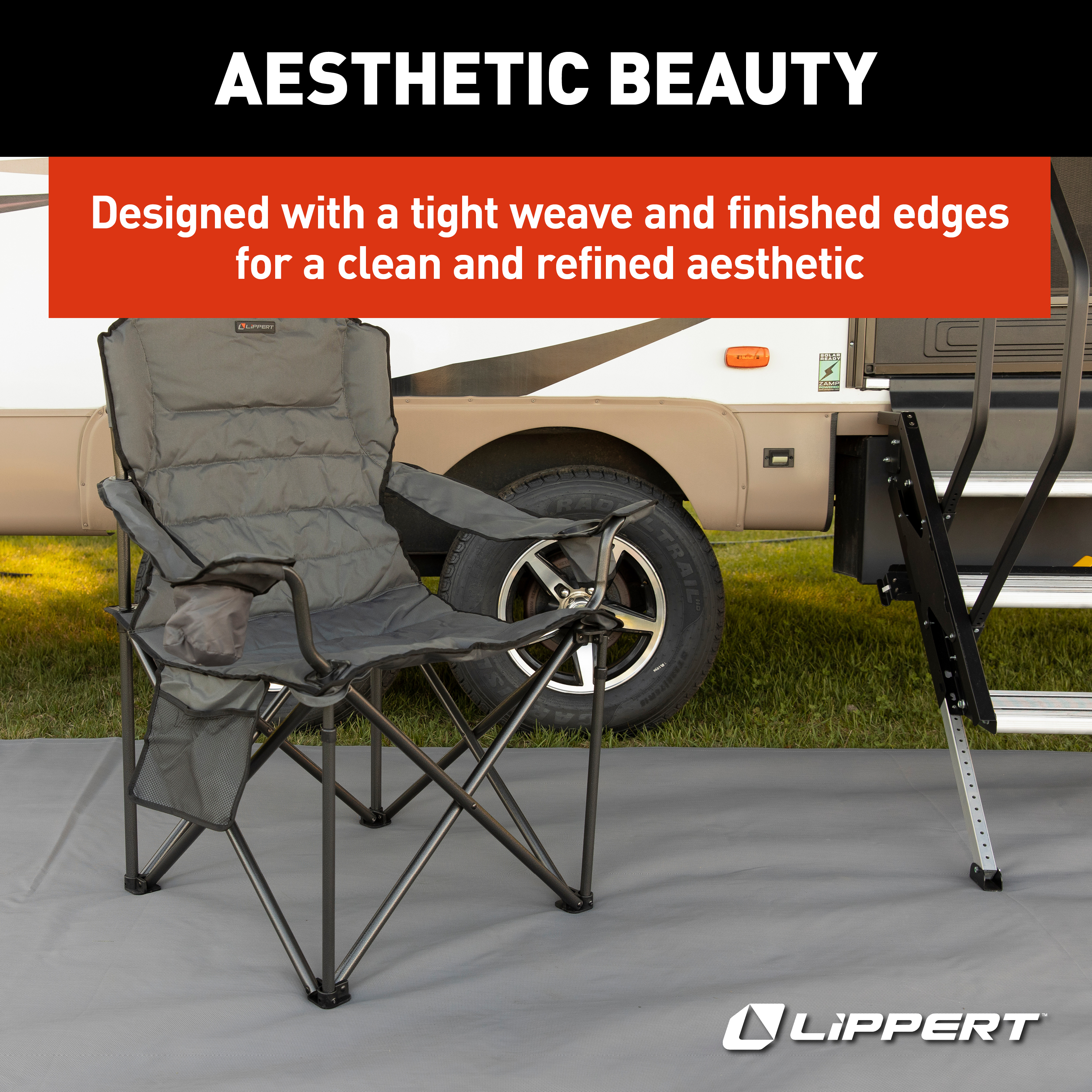 Lippert Outdoor Patio Rug - Gray, 8' x 12' thumbnail 4