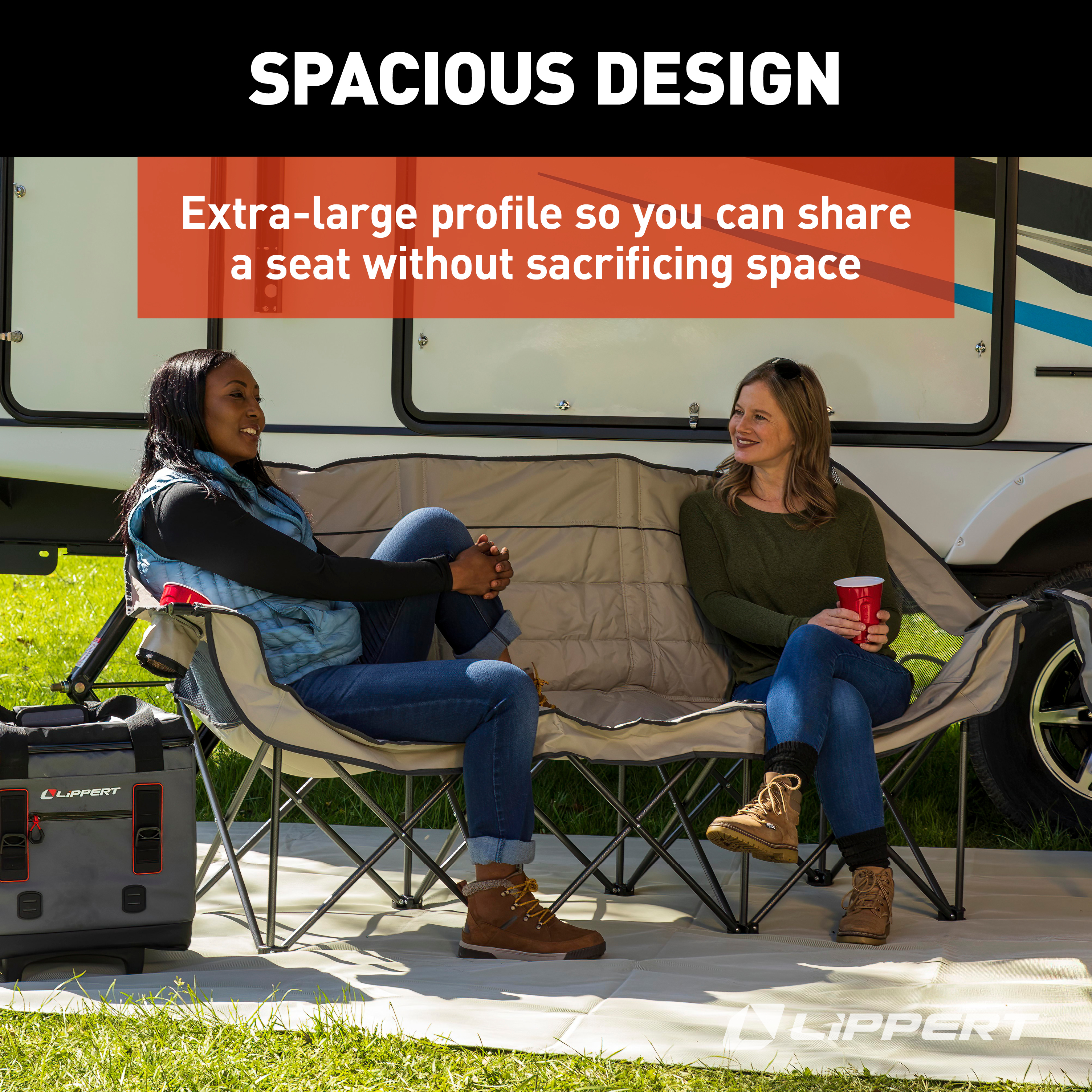 Lippert Campfire Folding Couch - Sand thumbnail 3