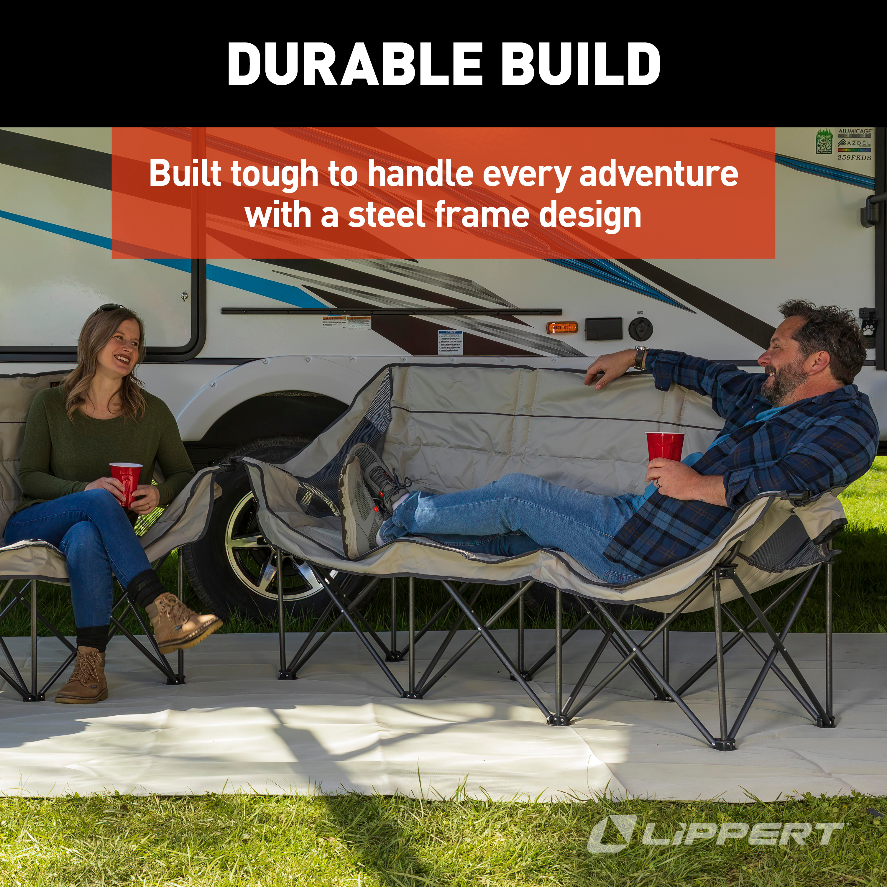 Lippert Campfire Folding Couch - Sand thumbnail 5