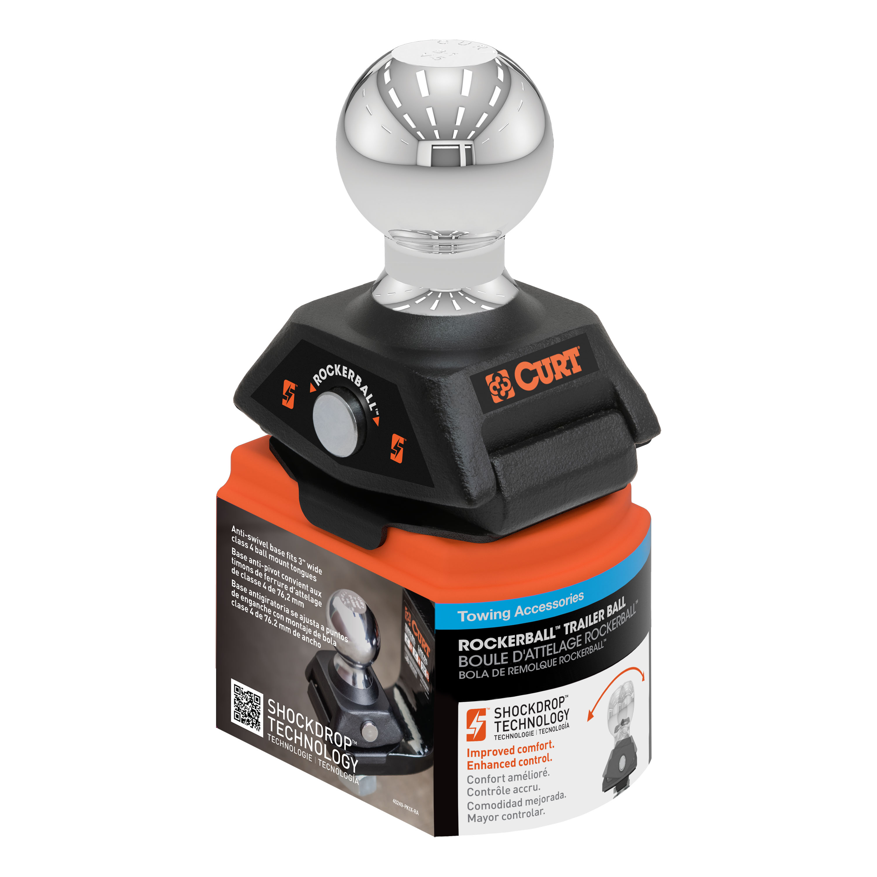 CURT RockerBall 2-5/16" Cushion Hitch Ball (1-1/4" Shank, 12,000 lbs, Packaged) Trailer Hitch Ball thumbnail 8