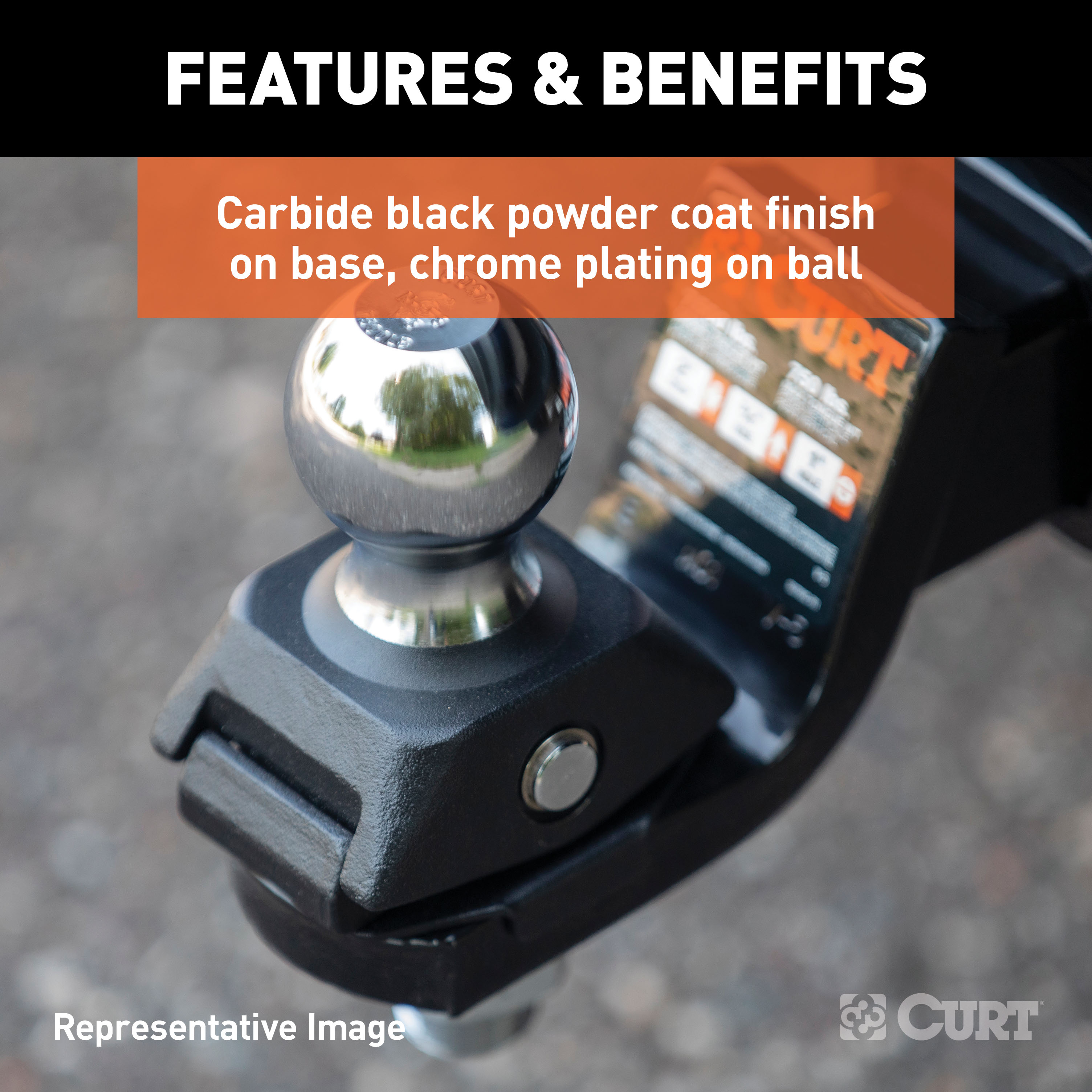 CURT RockerBall 2-5/16" Cushion Hitch Ball (1-1/4" Shank, 12,000 lbs, Packaged) Trailer Hitch Ball thumbnail 7