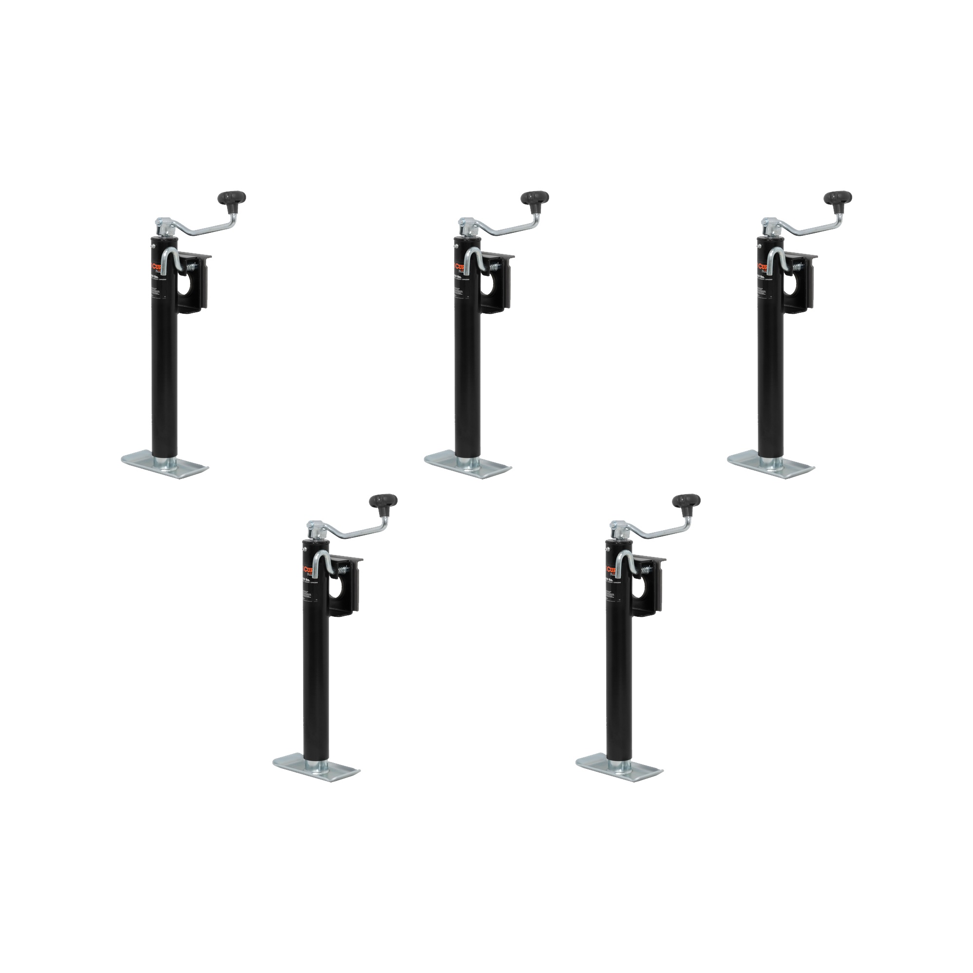 CURT (5-Pack) Bracket-Mount Swivel Jack with Top Handle (2,000 lbs, 15" Travel) thumbnail 0