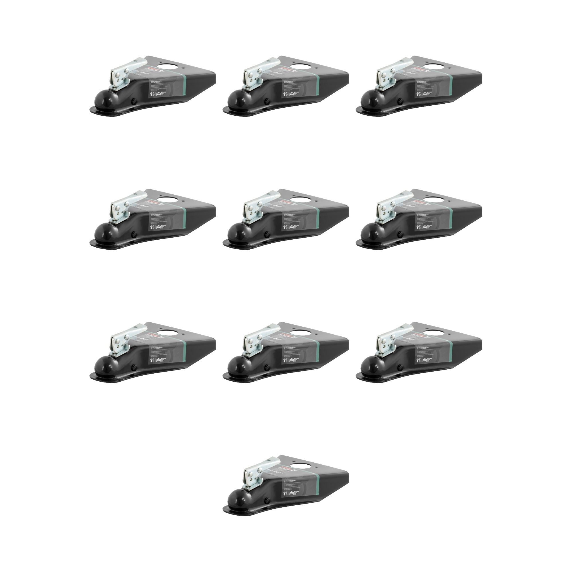 CURT (10-Pack) 2" A-Frame Coupler with Posi-Lock (5,000 lbs, Black) thumbnail 0
