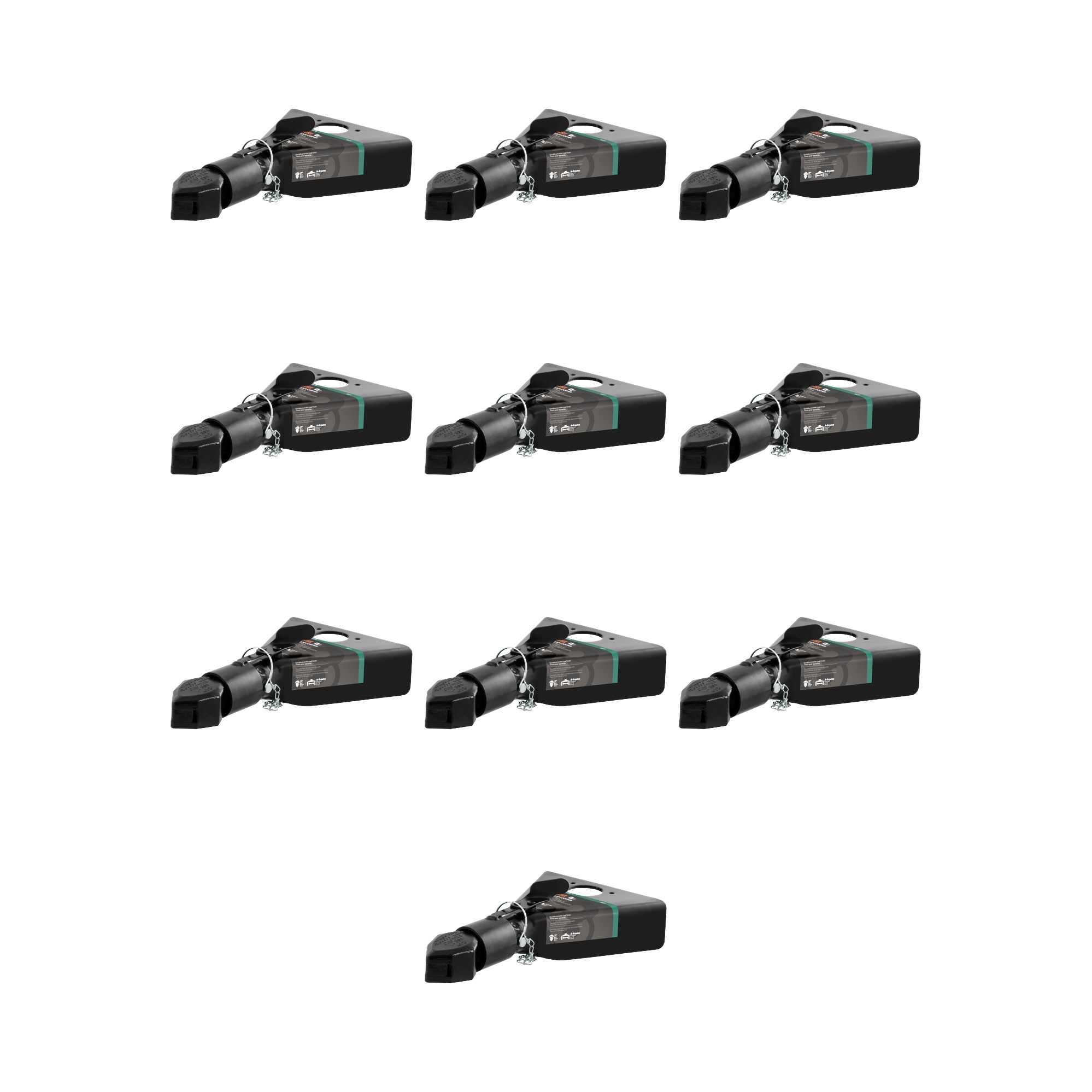 CURT (10-Pack) 2" A-Frame Coupler with Sleeve-Lock (7,000 lbs, Black) thumbnail 0