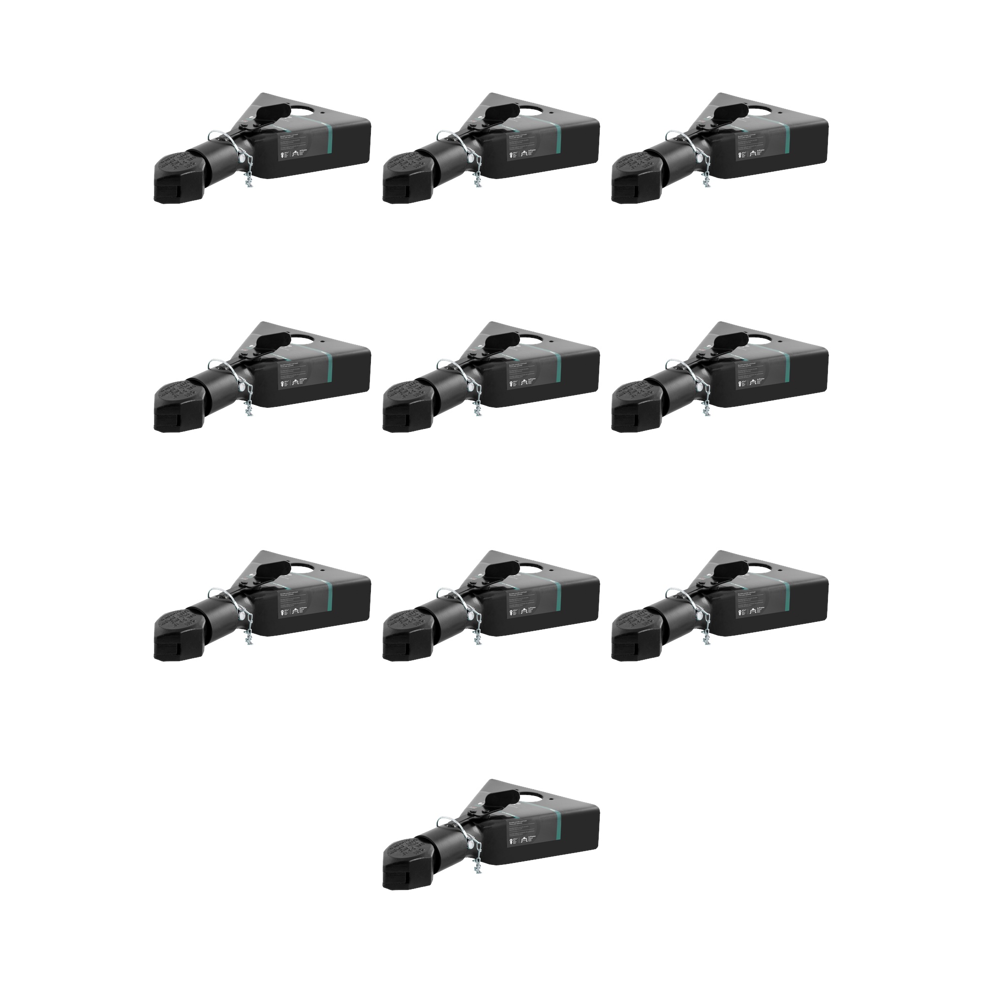 CURT (10-Pack) 2-5/16" A-Frame Coupler with Sleeve-Lock (12,500 lbs, Black) thumbnail 0