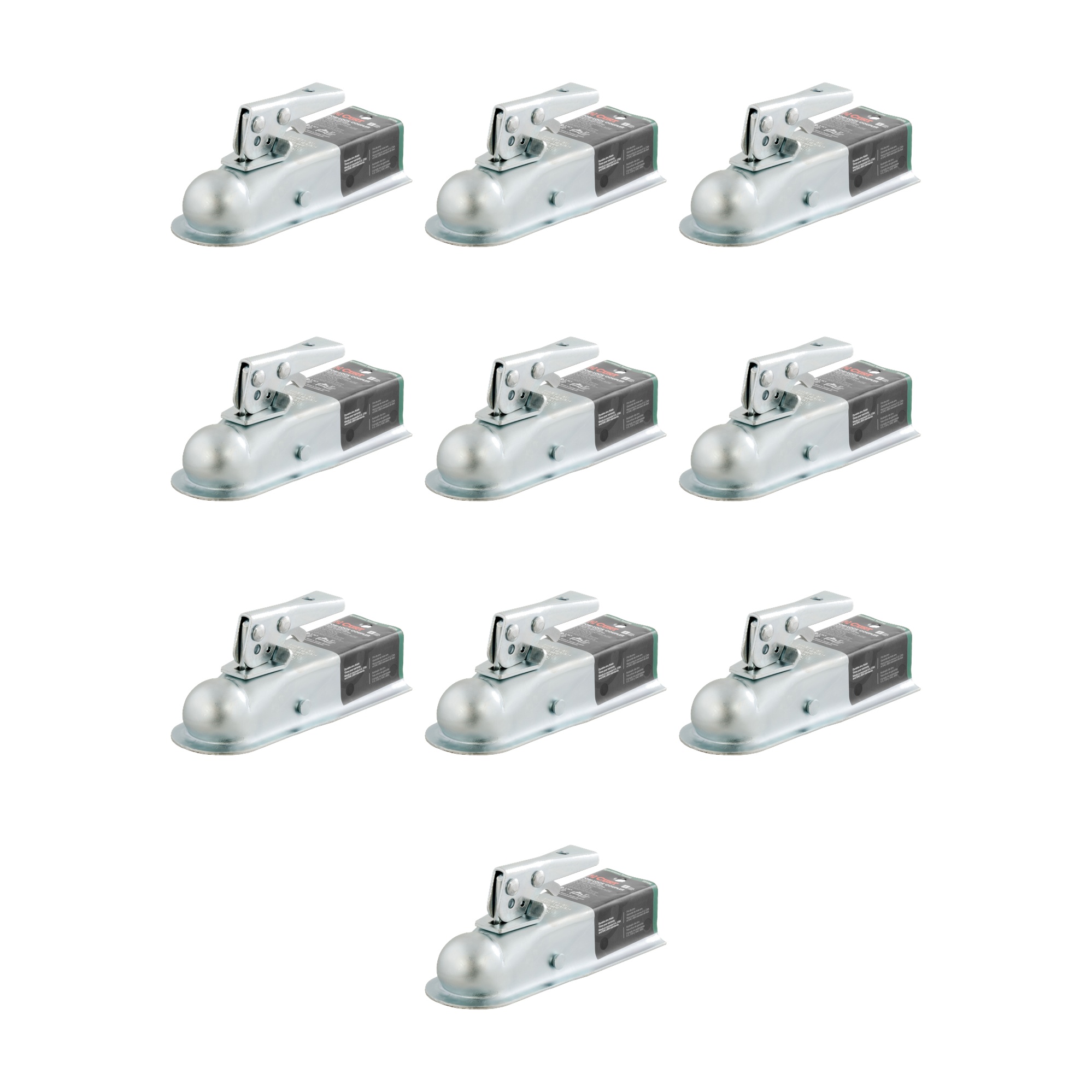 CURT (10-Pack) 1-7/8" Straight-Tongue Coupler with Posi-Lock (2" Channel, 2,000 lbs, Zinc) thumbnail 0