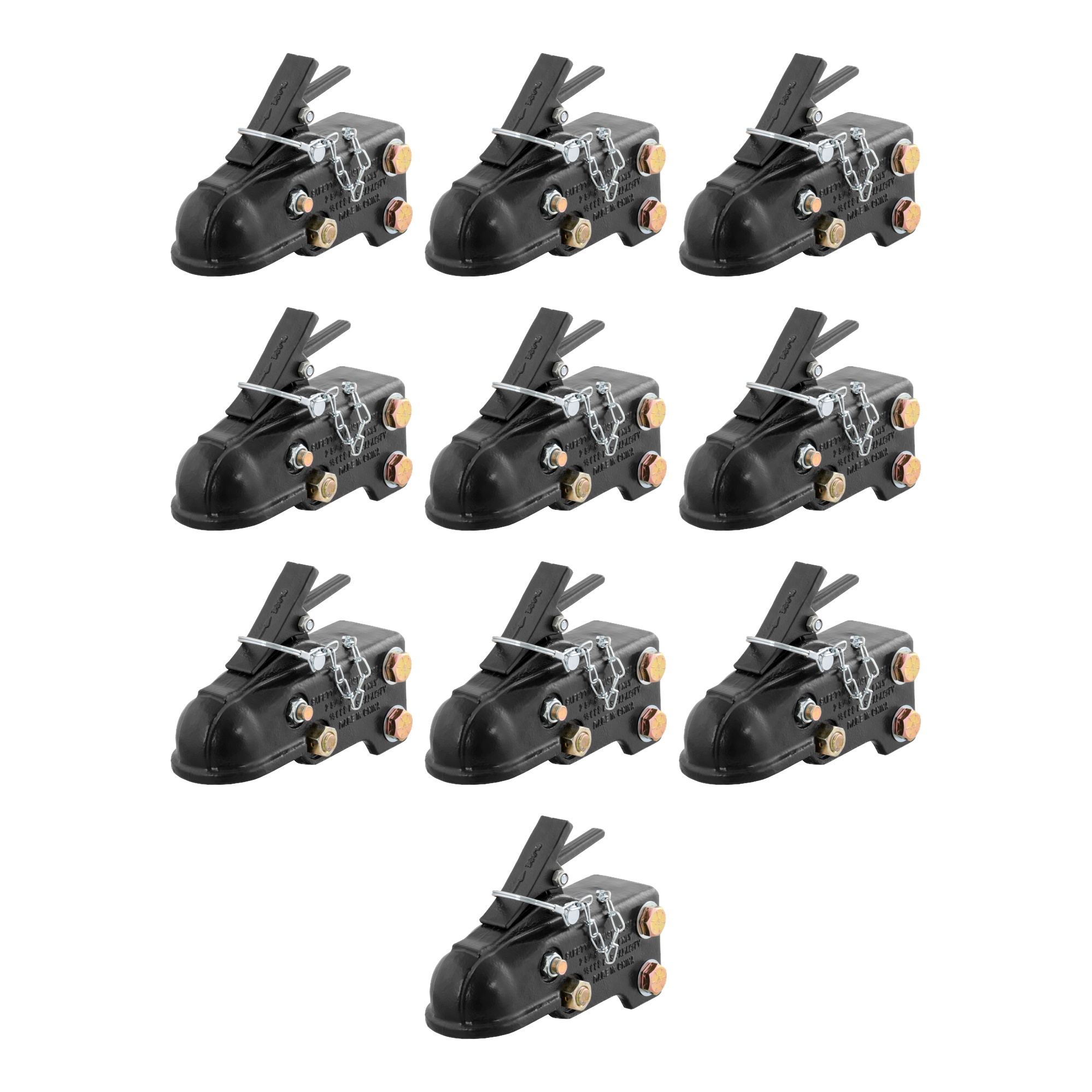 CURT (10-Pack) 2-5/16" Channel-Mount Coupler with Easy-Lock (15,000 lbs, Black) thumbnail 0