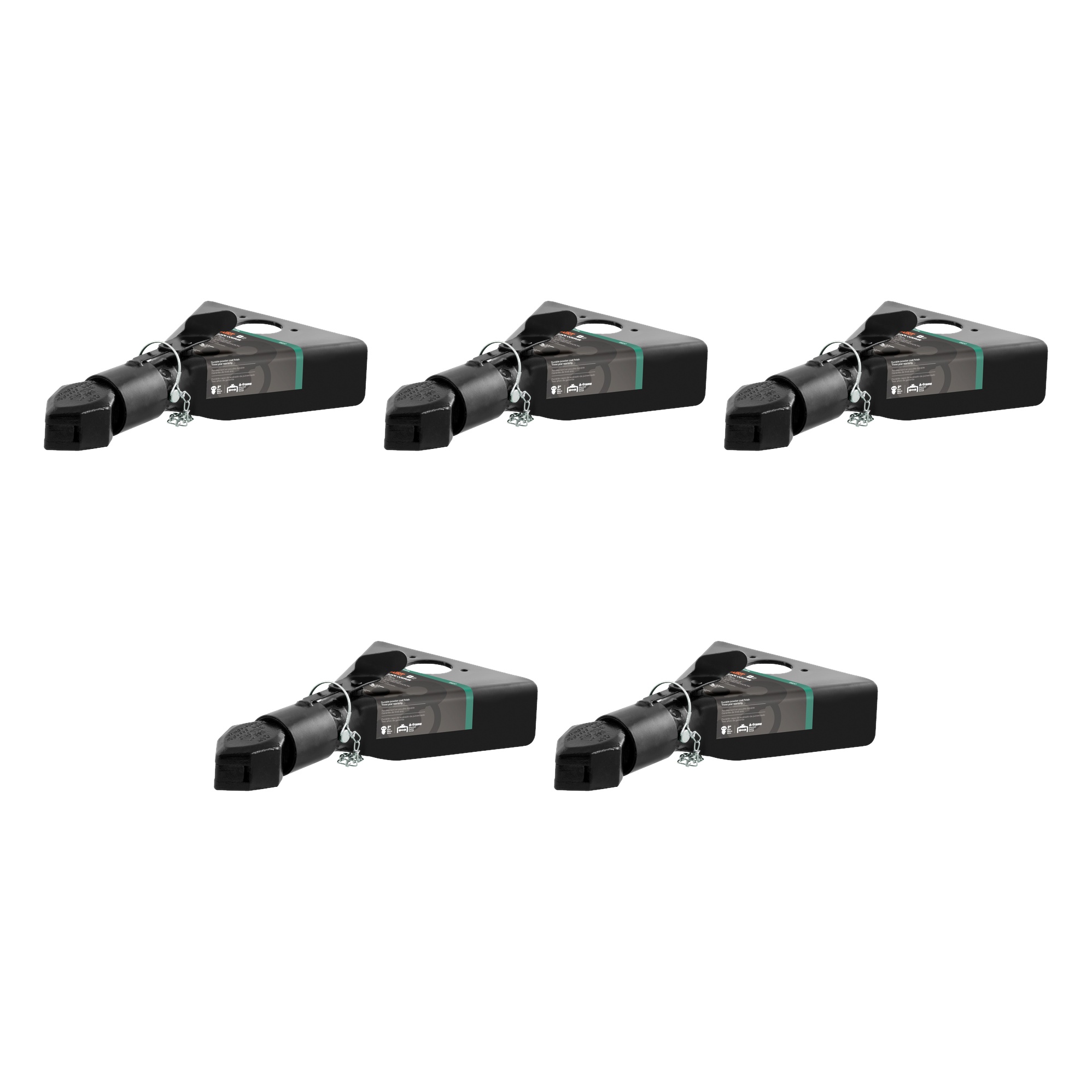 CURT (5-Pack) 2" A-Frame Coupler with Sleeve-Lock (7,000 lbs, Black) thumbnail 0
