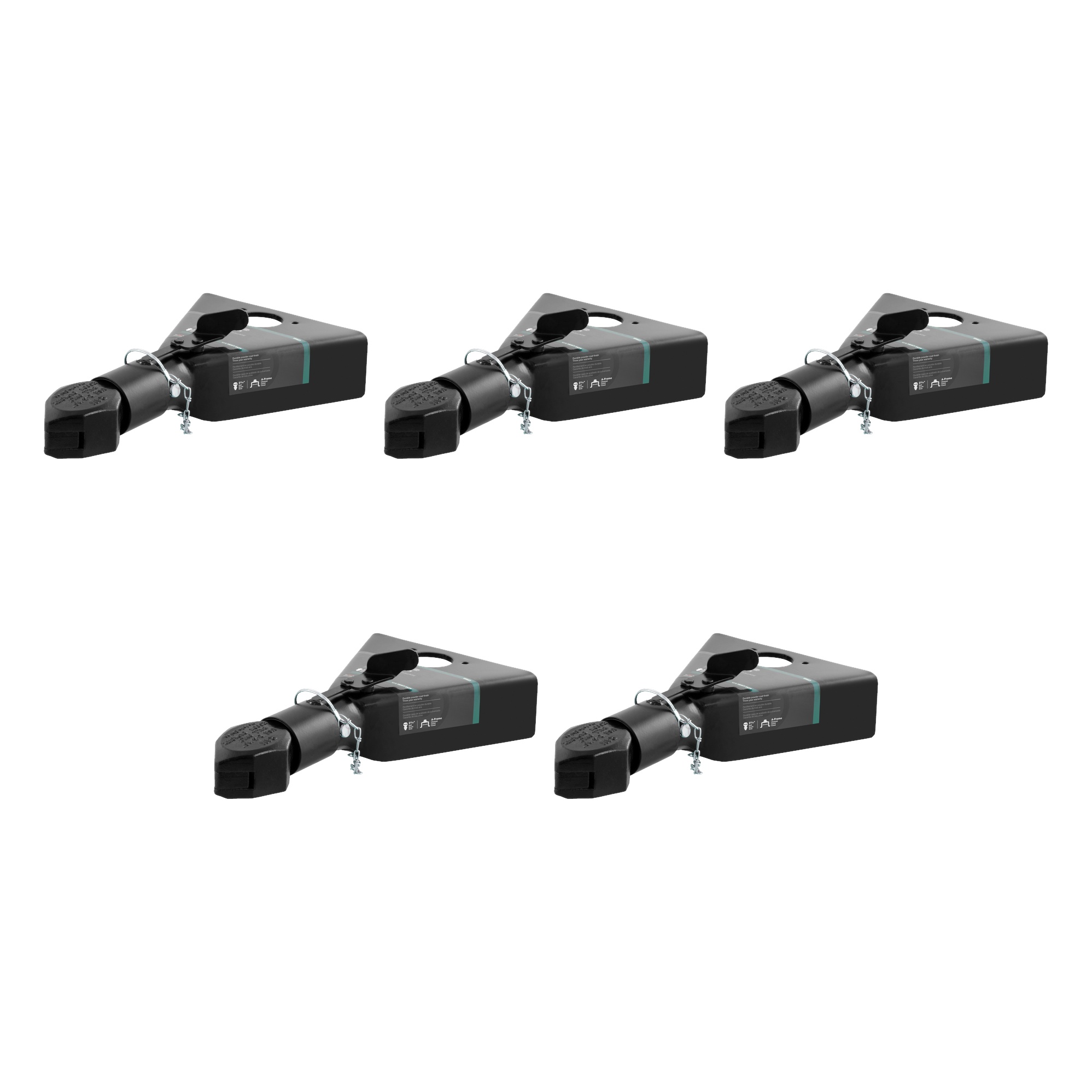 CURT (5-Pack) 2-5/16" A-Frame Coupler with Sleeve-Lock (12,500 lbs, Black) thumbnail 0
