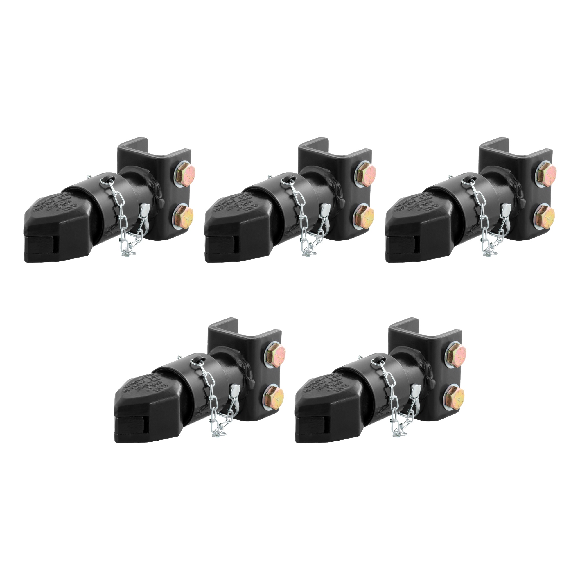 CURT (5-Pack) 2" Channel-Mount Coupler with Sleeve-Lock (7,000 lbs, Black) thumbnail 0