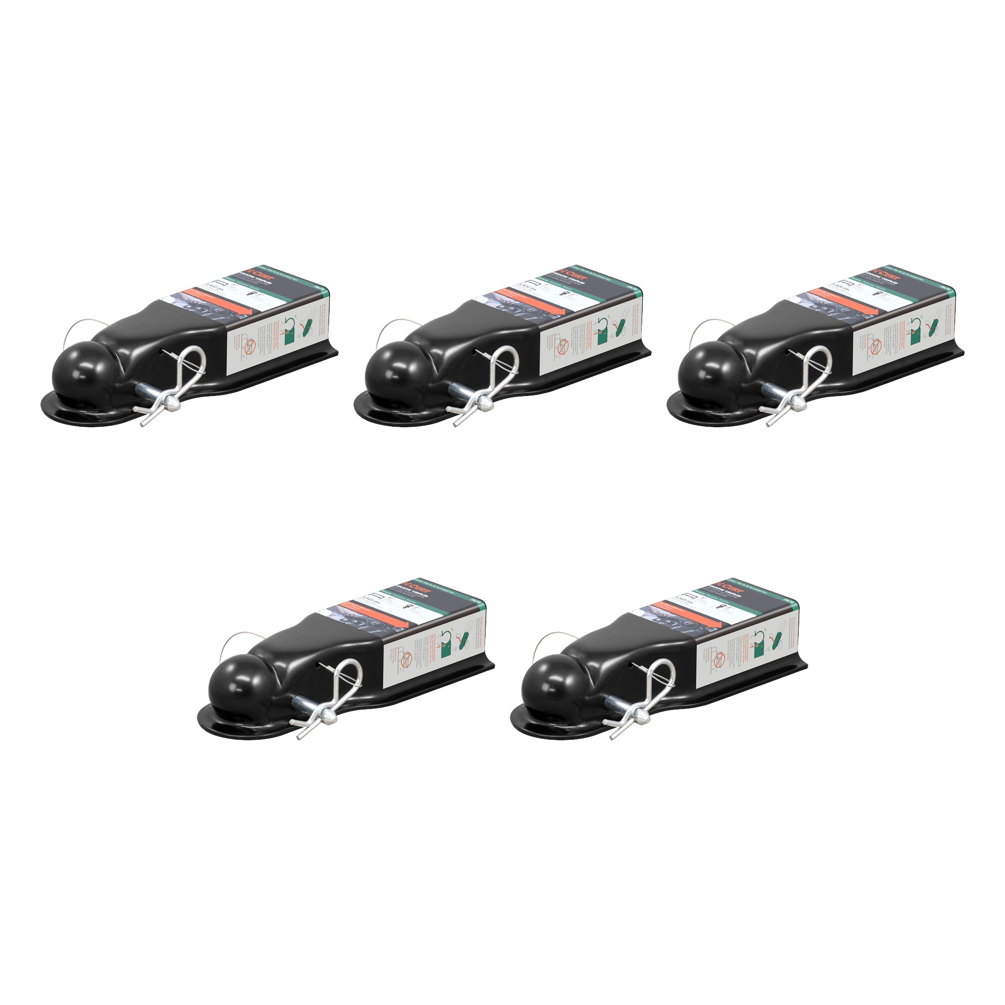 CURT (5-Pack) QuickPin No-Latch 2" Trailer Coupler (3" Channel, 3,500 lbs) thumbnail 0
