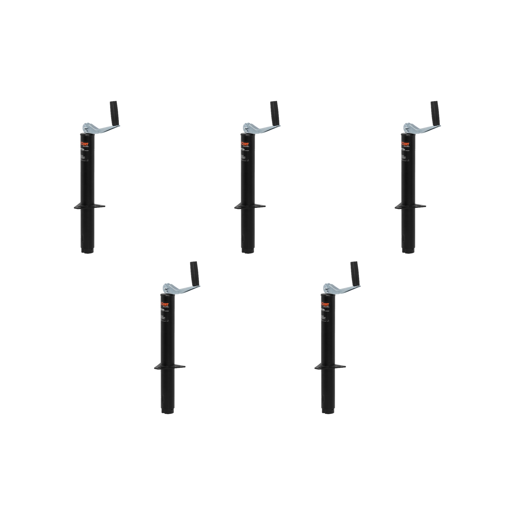 CURT (5-Pack) A-Frame Jack with Top Handle (2,000 lbs, 14" Travel) thumbnail 0