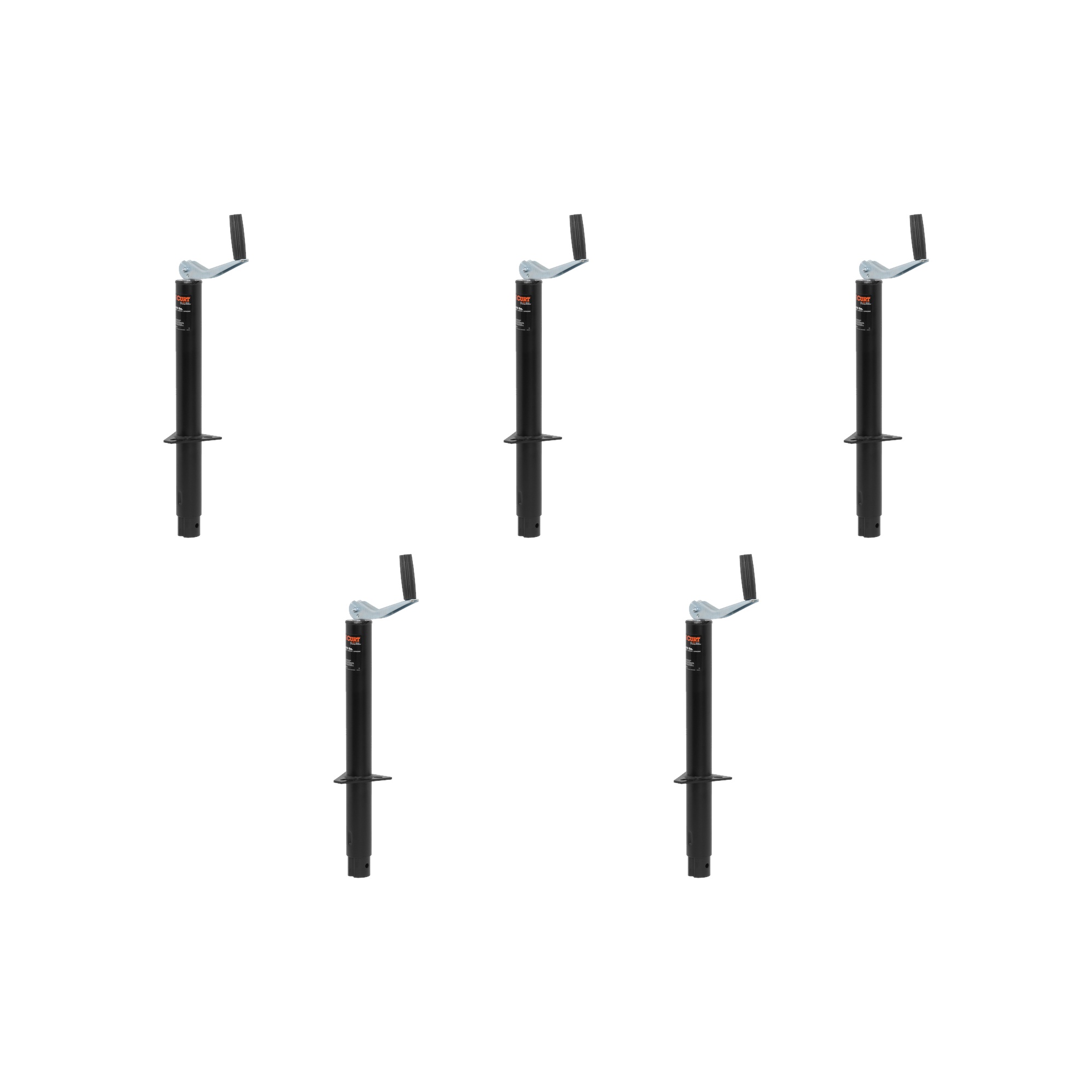 CURT (5-Pack) A-Frame Jack with Top Handle (2,000 lbs, 15" Travel) thumbnail 0