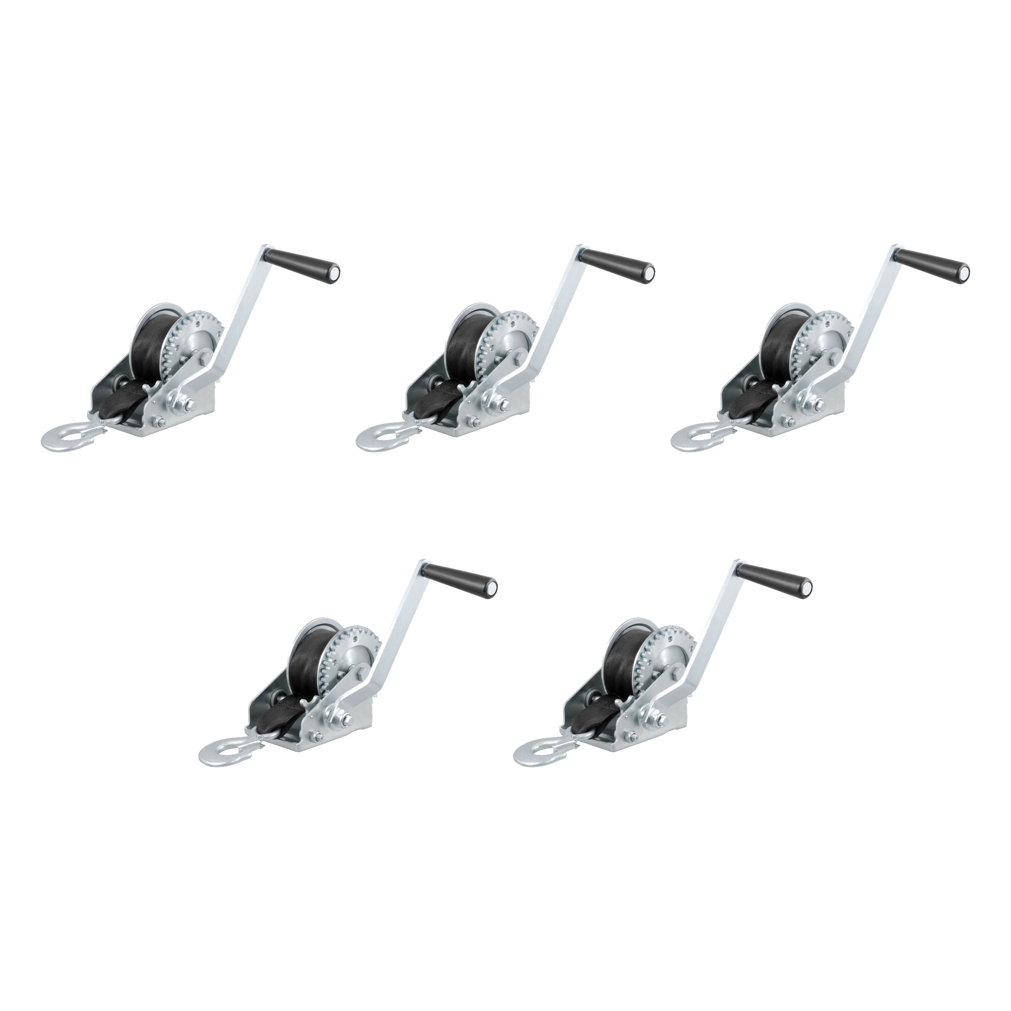 CURT (5-Pack) Hand Crank Winch with 15' Strap (900 lbs, 6-1/2" Handle) thumbnail 0