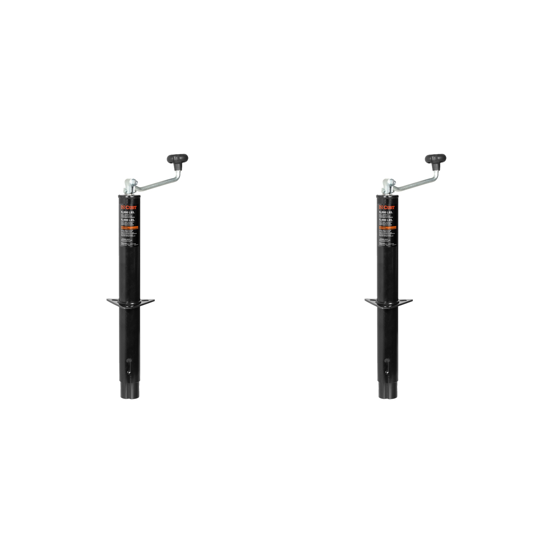 CURT (2-Pack) A-Frame Trailer Jack with Top Handle (5,000 lbs, 15" Travel) thumbnail 0