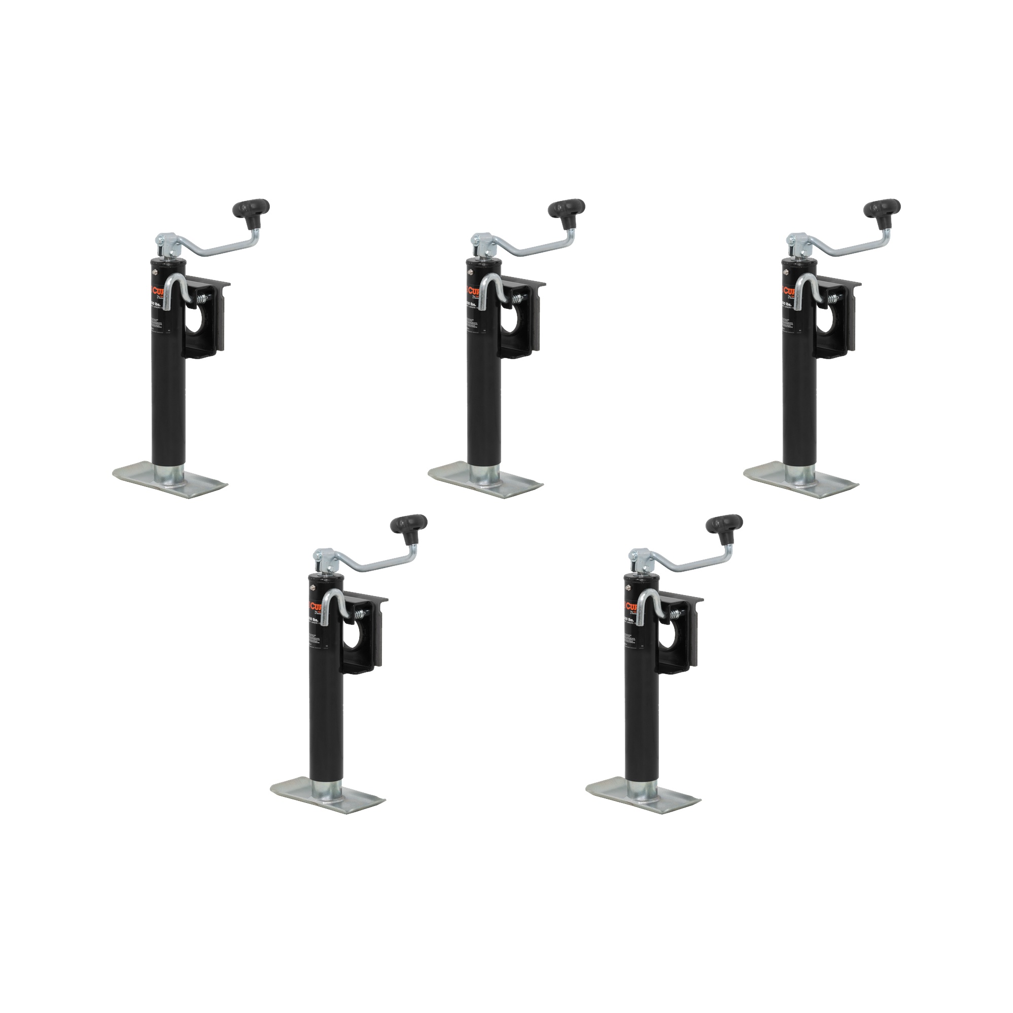 CURT (5-Pack) Bracket-Mount Swivel Jack with Top Handle (2,000 lbs, 10" Travel) thumbnail 0