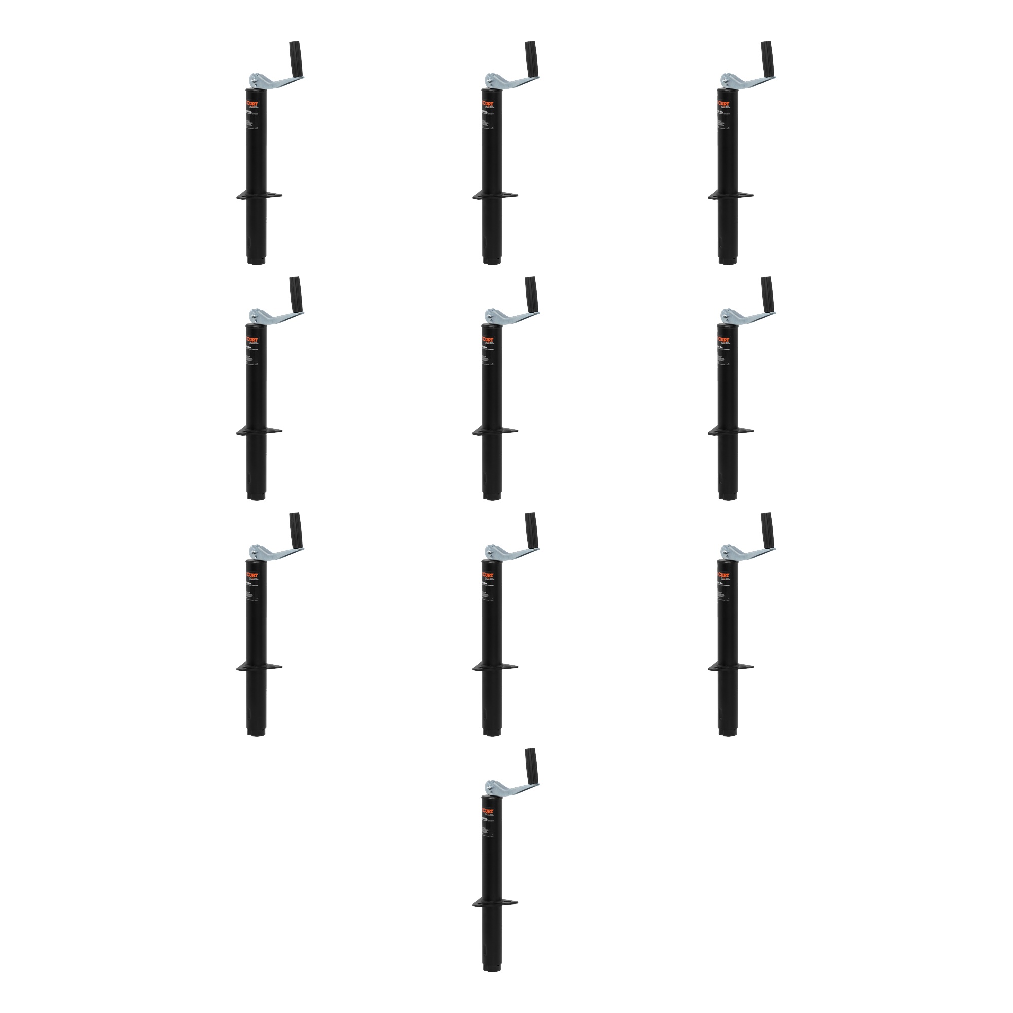 CURT (10-Pack) A-Frame Jack with Top Handle (2,000 lbs, 14" Travel) thumbnail 0