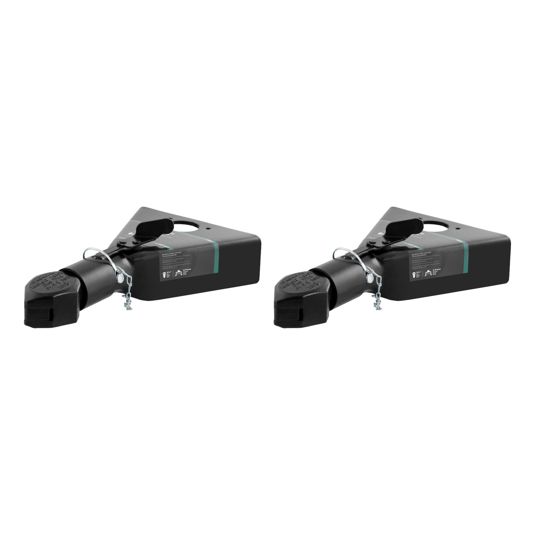 CURT (2-Pack) 2-5/16" A-Frame Coupler with Sleeve-Lock (12,500 lbs, Black) thumbnail 0