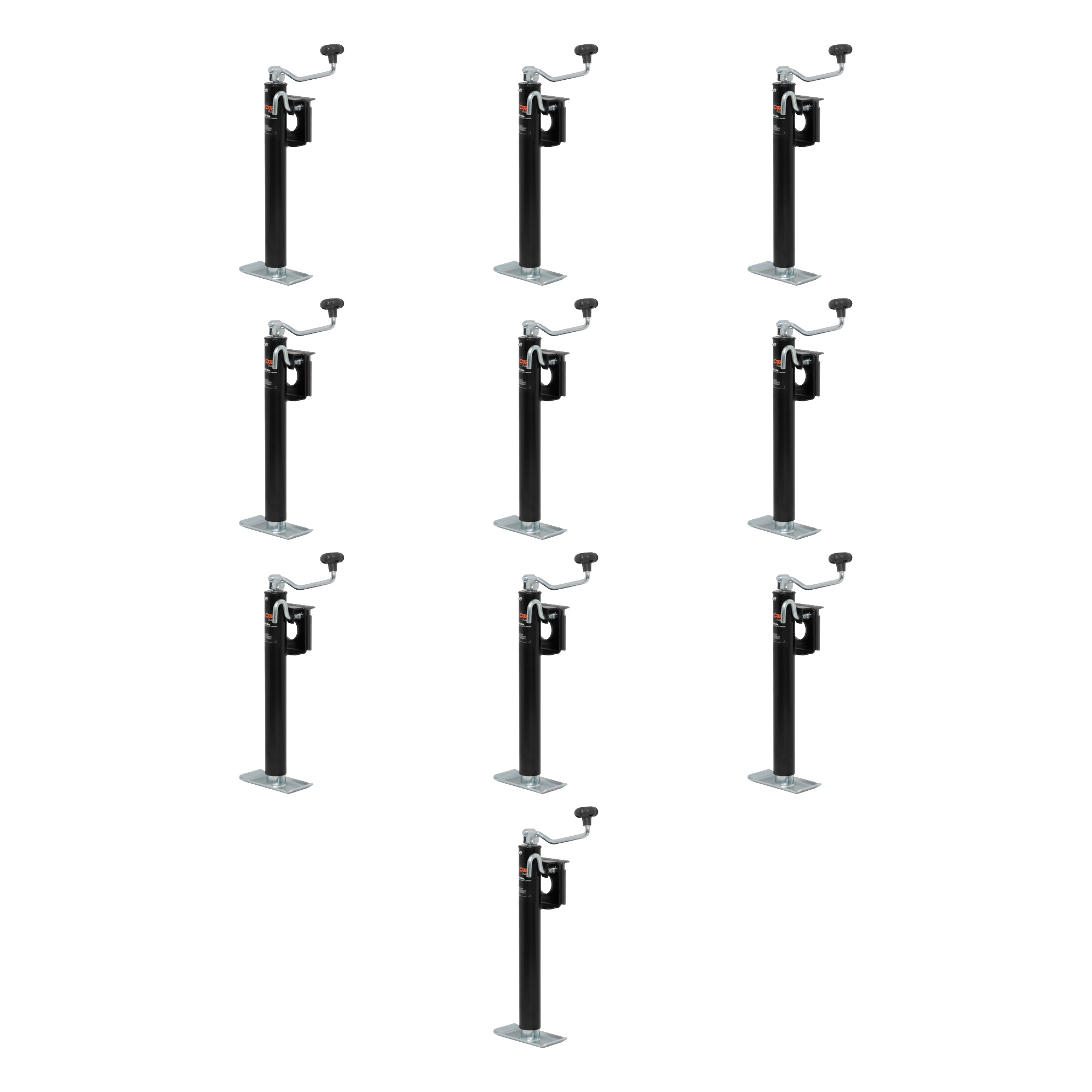 CURT (10-Pack) Bracket-Mount Swivel Jack with Top Handle (2,000 lbs, 15" Travel) thumbnail 0